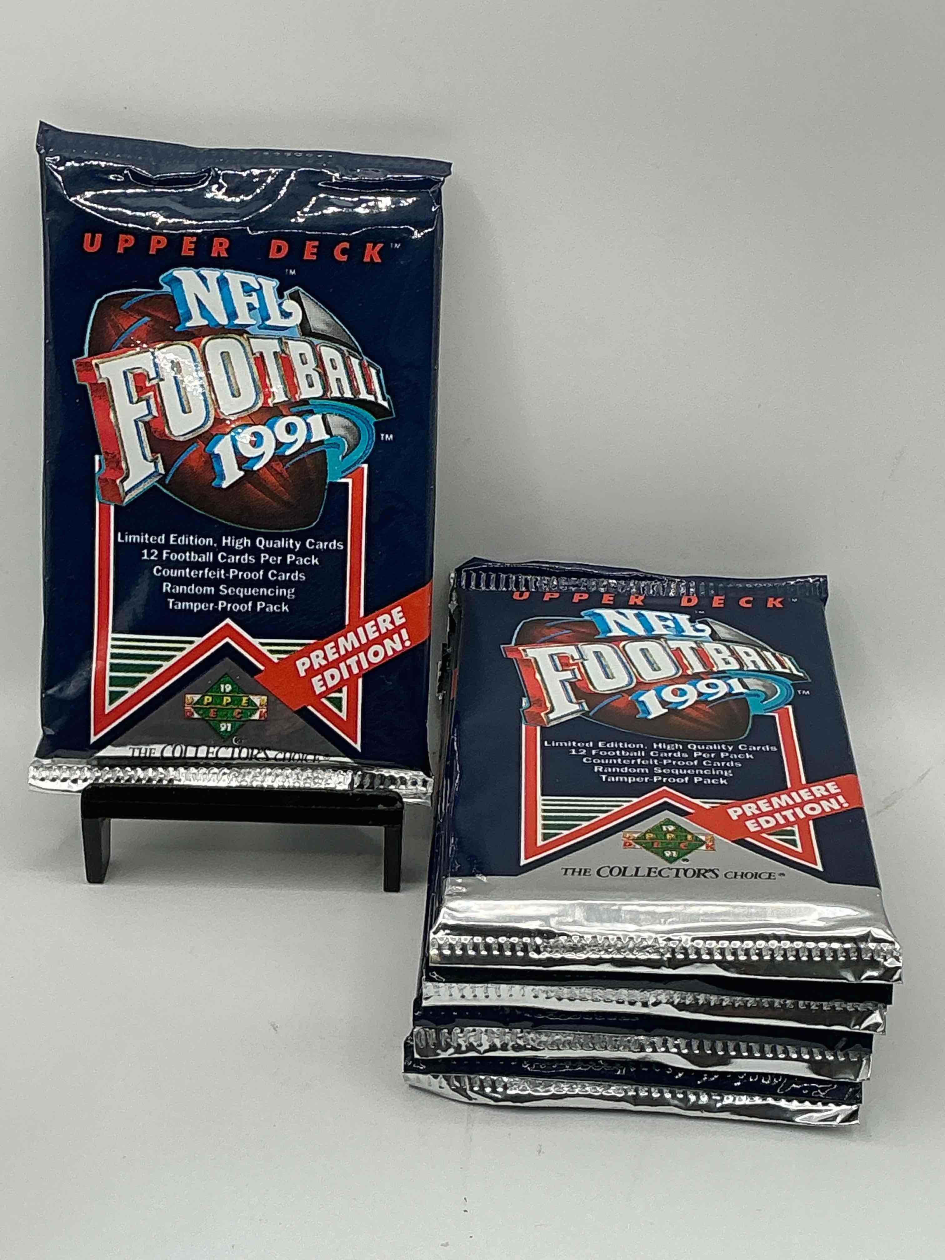 Rare & Vintage! 1991 Upper Deck Premier Edition Unopened NFL Football Packs! Direct From Original Box! Brett Favre Rookie Year! Search For Brett Favre Rookie & Other 80s Stars!