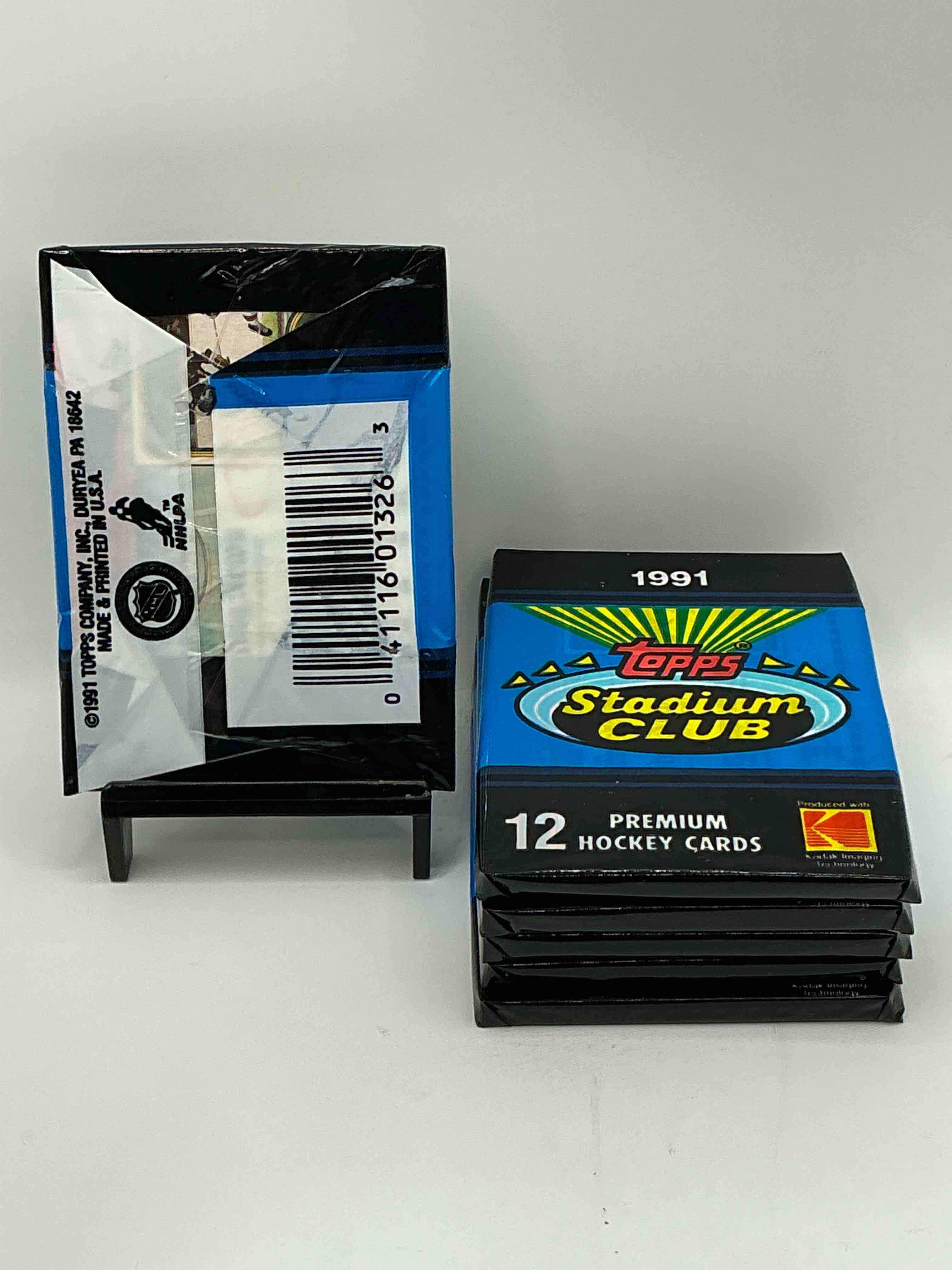 Condition photo showing New/Like New for Wow! 1991-92 NHL Topps Stadium Club Premiere Edition! Look for All Of Your Favorite Stars From The 90’s In These Rare Packs!