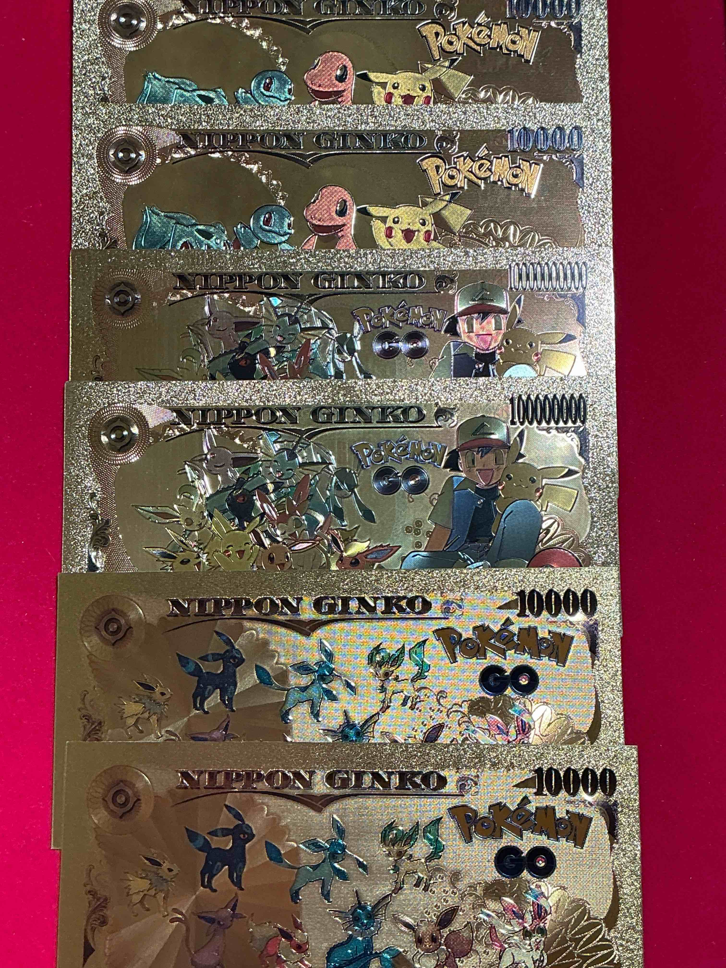 Condition photo showing New/Like New for Pokémon Novelty Gold In Color Dollars! Ultra Cool Novelty 10,000 Pokémon Bill With Characters & Cool Designs! Rare & Hard To Get! 