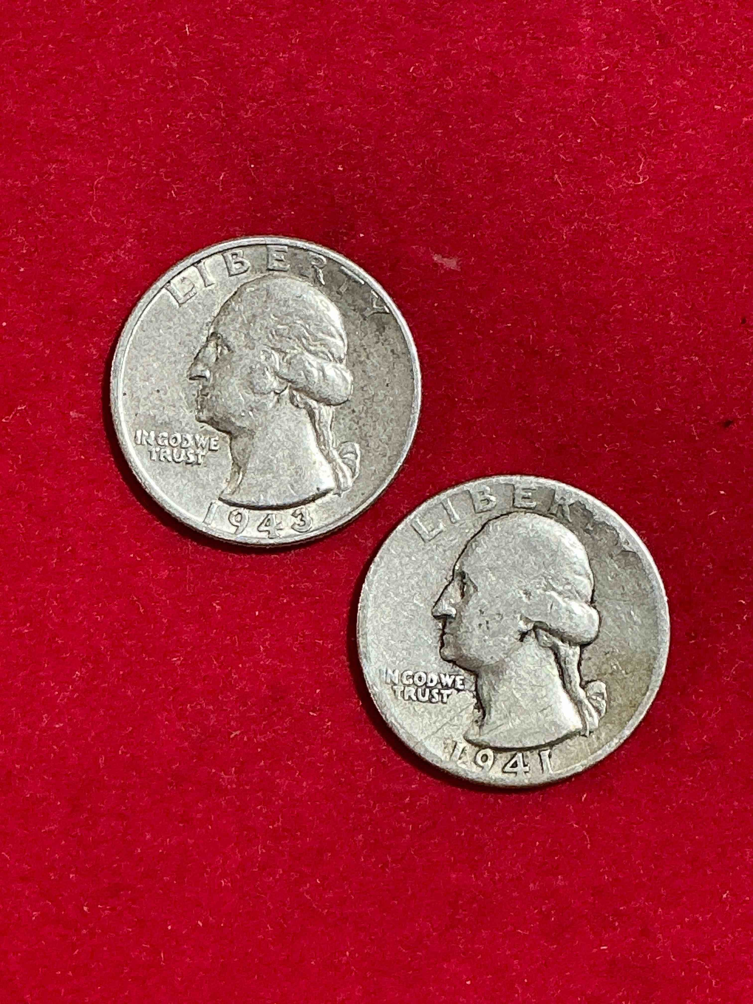 George Washington Brilliant Circulated World War II Silver! Pre 1965 U.S. Quarter Dollar Coins Were Actually Silver, Here Are Great Examples Of Awesome, Pristine George Washington Silver Quarter, Stunning & Circulated! Rare Mints! Great For Investing In Precious Metals! These Coins Were Minted At 90% Silver and 10% Copper, Giving Them A Net Weight Of .18084 Ounces Of Pure Silver Per Coin! Very Hard To Find, Stunning! Invest In Fine U.S. Silver!