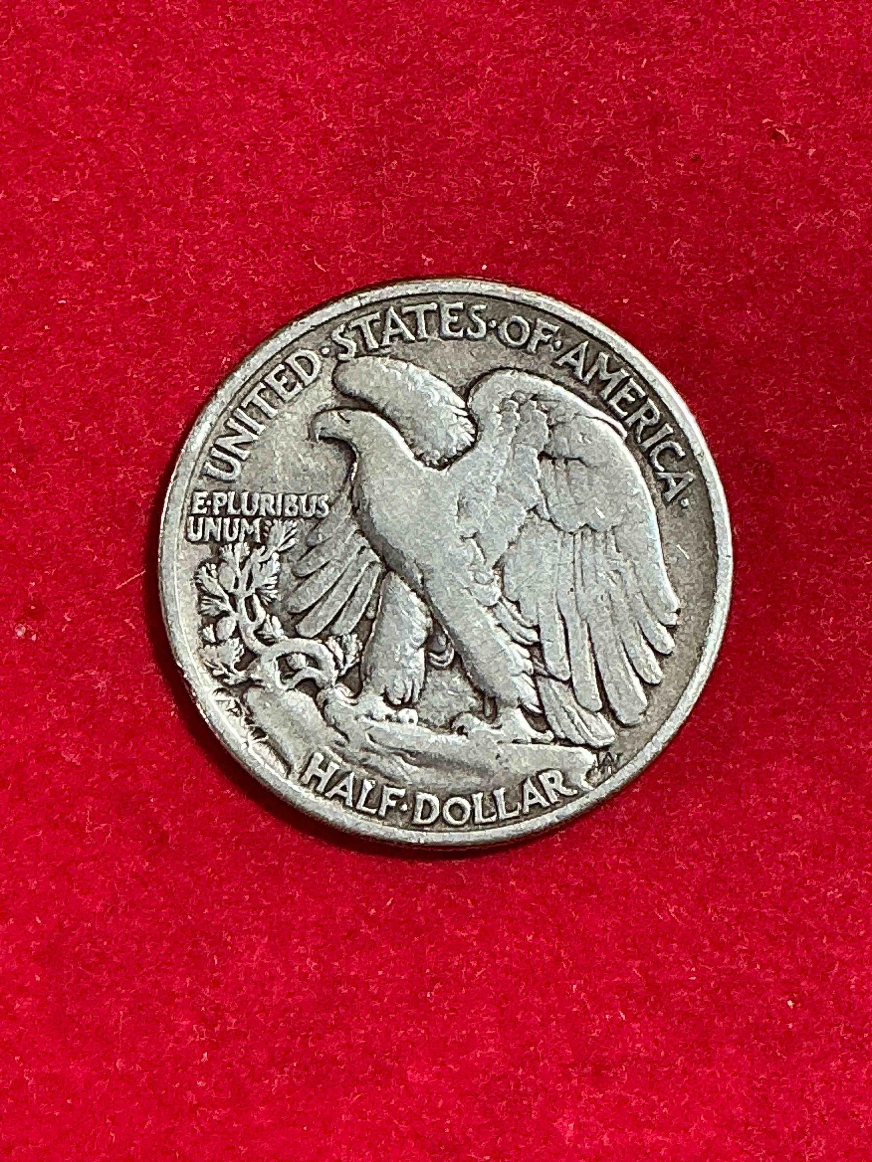 Condition photo showing Good Condition for World War II Era Silver! Antique U.S. Silver! Liberty Walking Silver Fine U.S. Silver Half Dollar! This Striking Half Dollars Were Minted From 1916-1947 & Have Become Some Of The Most Collectible Coins In History! Here Is A Striking Appears Uncirculated Example From 1943! Liberty Walking Coins Are 90% Fine U.S. Silver, A Great Investment In Precious Metal!