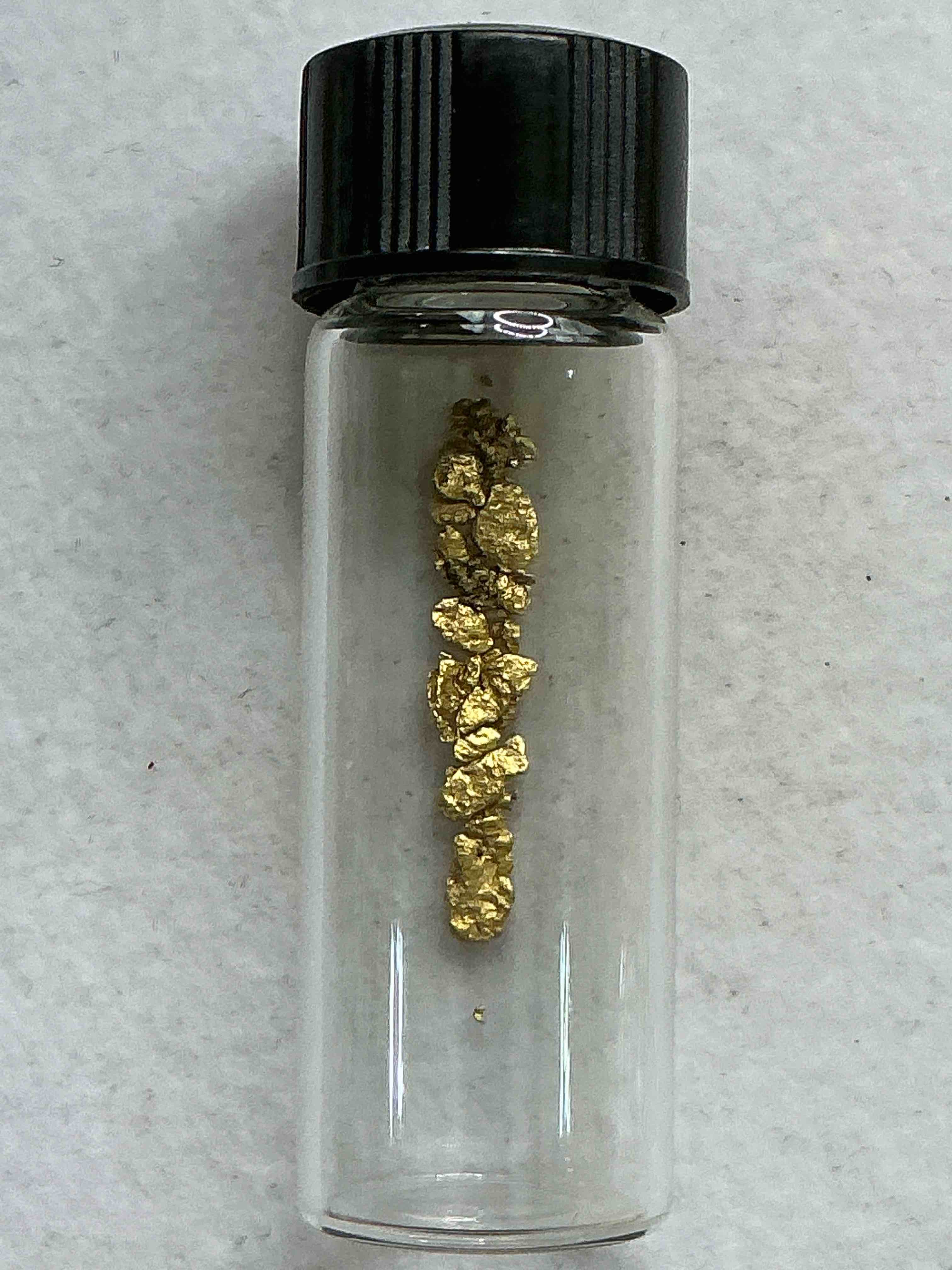 Condition photo showing New/Like New for Genuine Gold Nuggets! Gold Nuggets Fresh From Prospecting North Carolina Mountains, Total Weight Of All Nuggets Is Approximately .5 Grams. These Gold Nuggets Typically Test At Between Approx 22-24 Karat. Gold In Raw, Prospected Form Is Extremely Hard To Find & Much Rarer Than Any Refined Form. Get In On The Gold Craze... Gold Has Increased In Value Over 40% Since 2025! U.S. Dime For Size Reference Only (not included). Gold Vile In Image Included. Own Genuine, Gold Nuggets! 