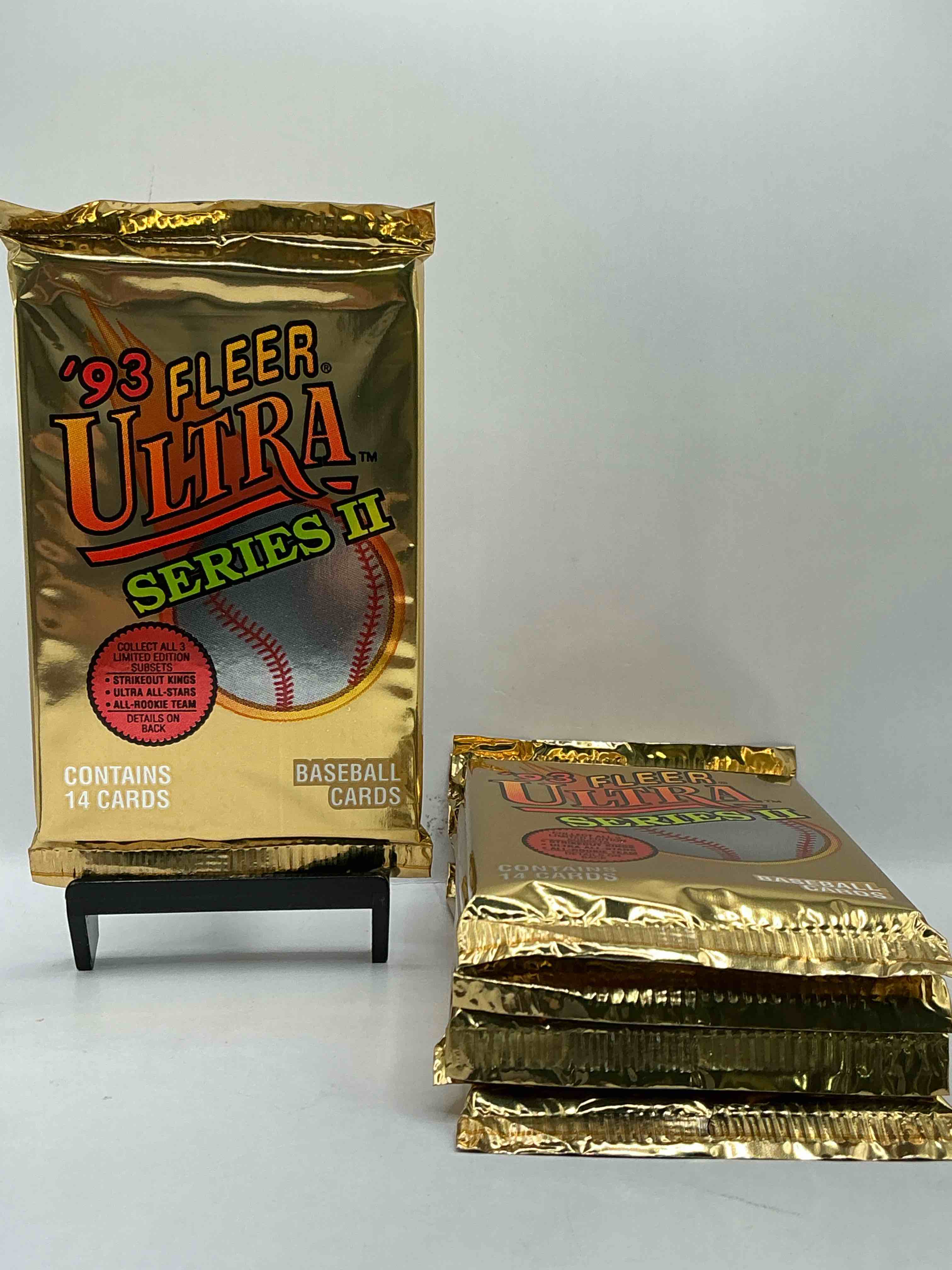 1993 fleer series ii baseball unopened baseball card packs, direct from original sealed retail case! search for valuable rookie cards, chipper jones & mike piazza, early ken griffey jr. & so much more!