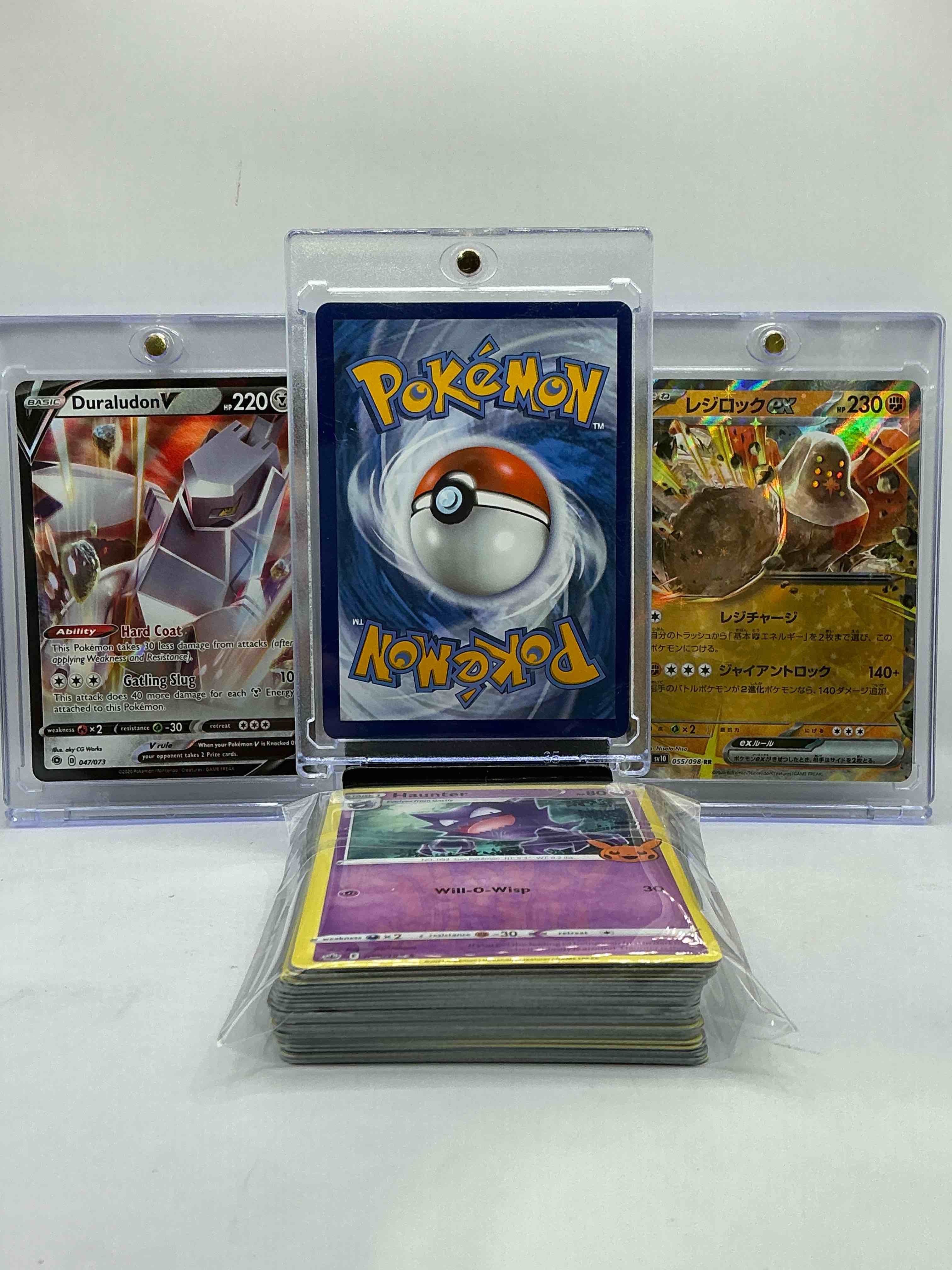 Condition photo showing New/Like New for surfing pikachu vmax, duraludon v & more! pokémon palooza! this 50 card lot includes commons, legends, heroes & more! wow!