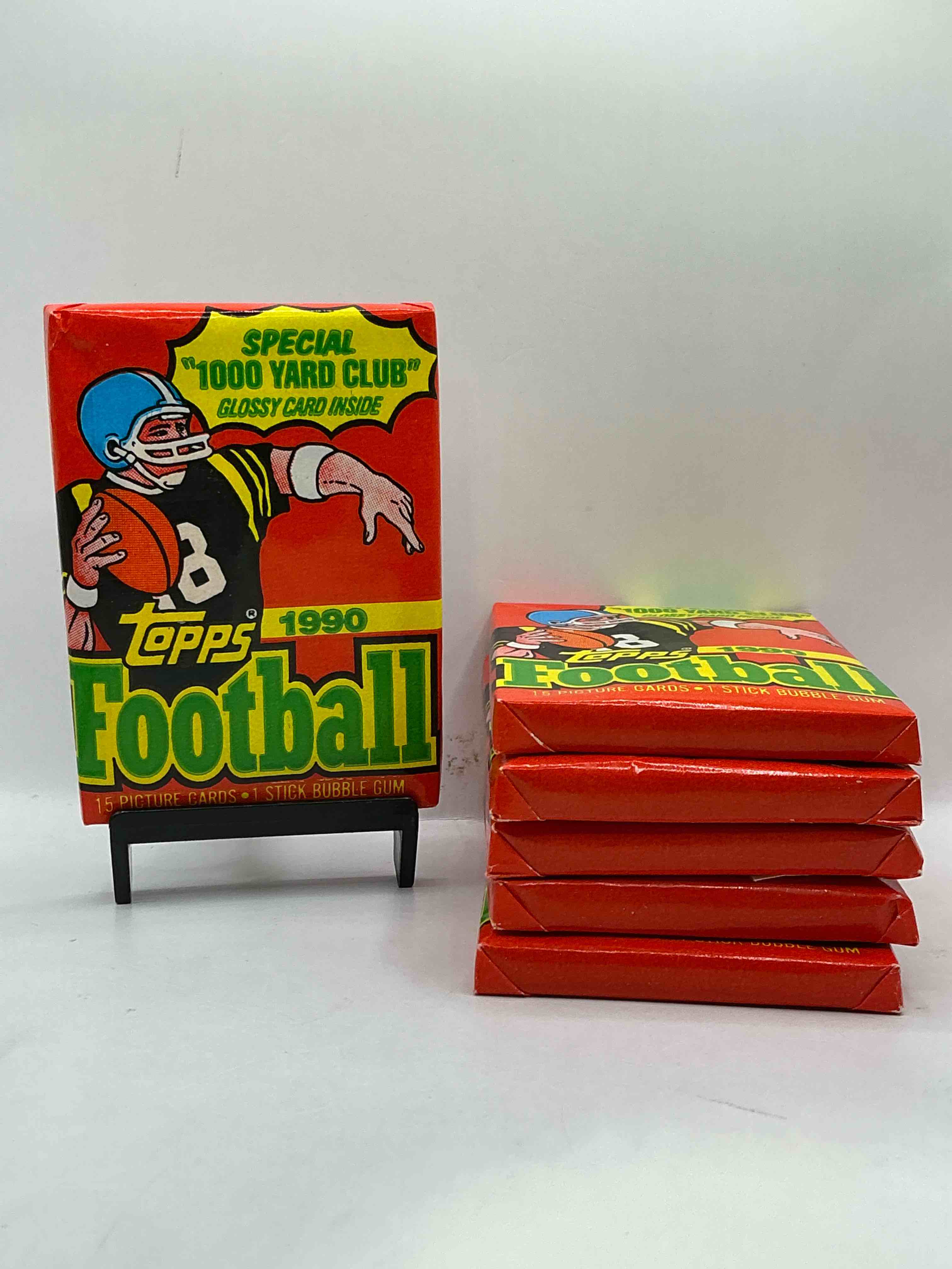 The Last Year Of Football Wax! Joe Montana, Emmitt Smith & Barry Sanders!? 1990 Topps Football Unopened Sports Card Wax Pack, Direct From Original Retail Box! Getting Hard To Find! Search For Early Barry Sanders & Jerry Rice & So Much More!
