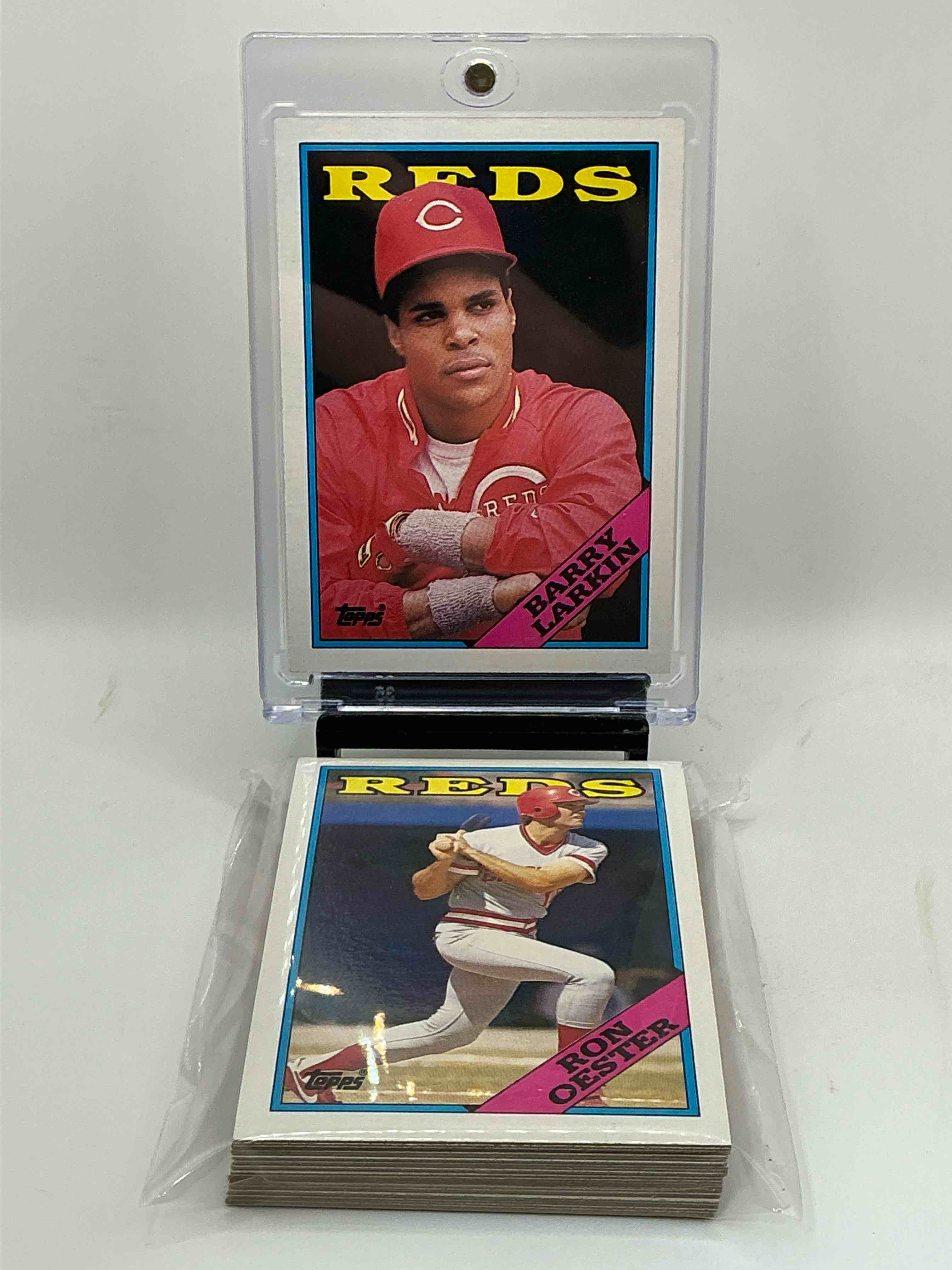 1988 reds topps baseball team set! vintage reds lot! barry larkin & more! 80’s baseball history… cincinnati reds! 