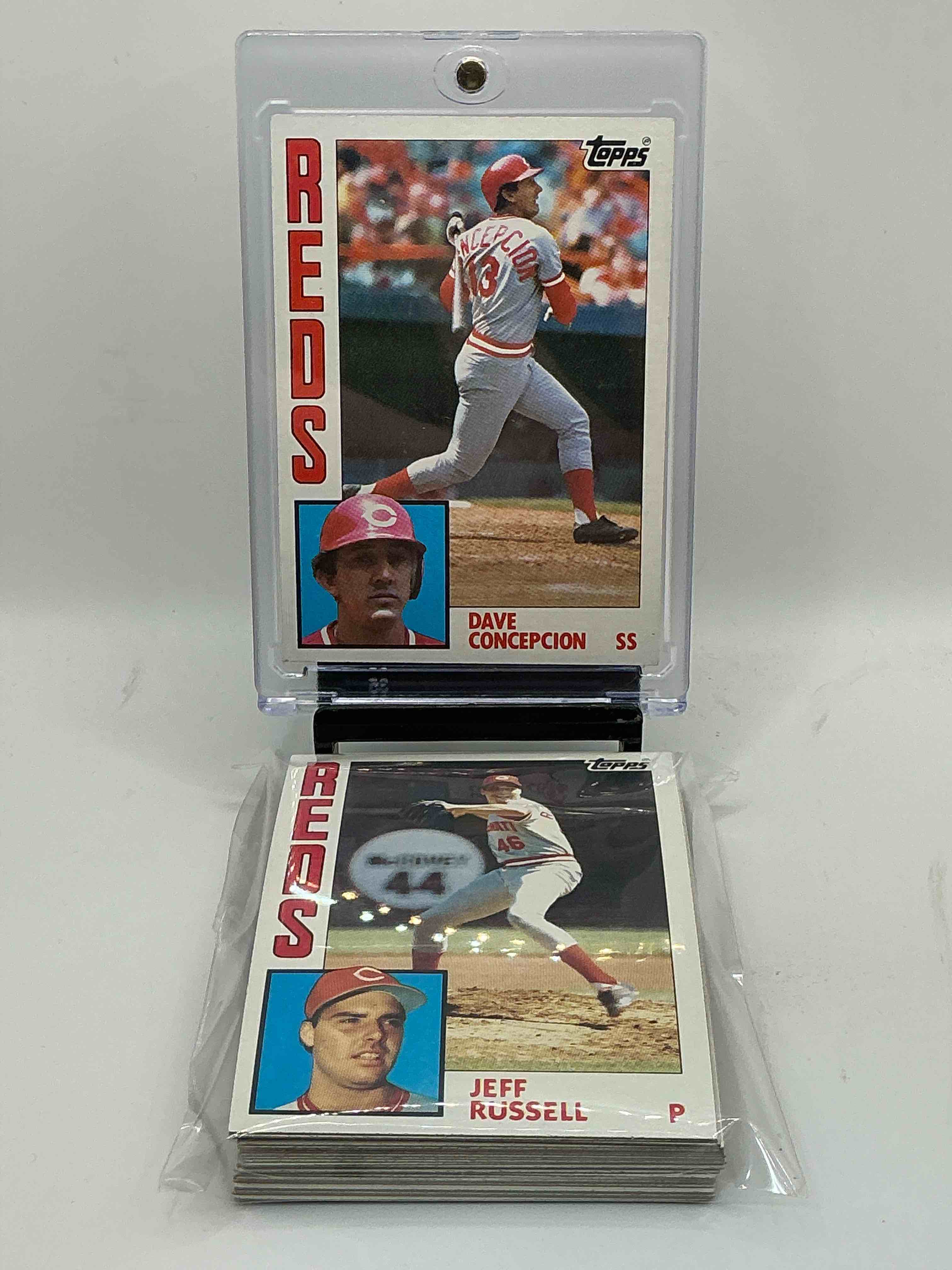 1984 reds team set! card reds set! dave concepcion, cesar cedeno, ron oester & more! reds fans rejoice!