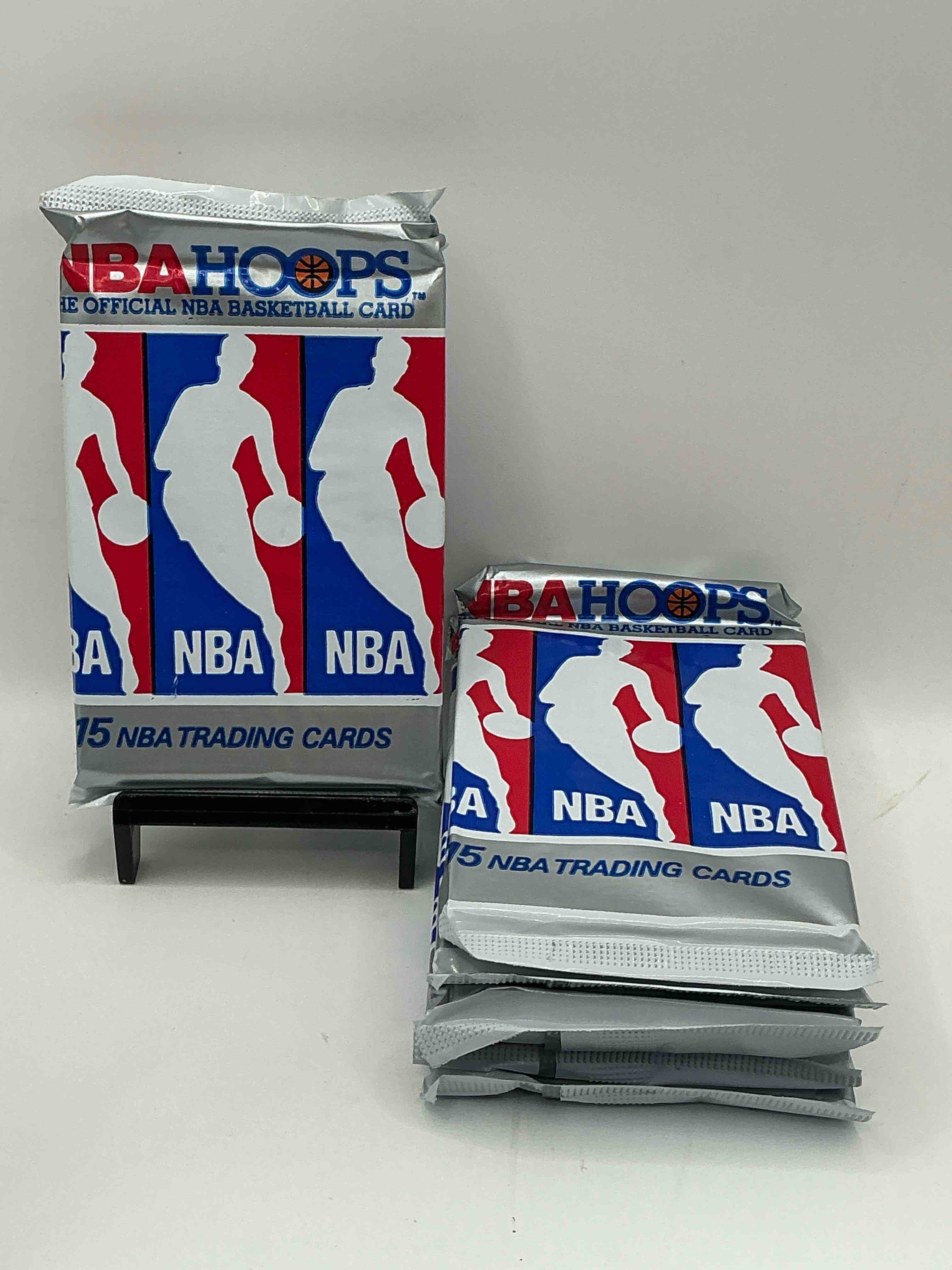 michael jordan!? 1990/91 nba hoops unopened sealed trading collectible sports card pack, direct from original sealed retail case! search for early michael jordan #65 (psa 10 value $550), jordan all star card, & too many other nice cards to list!