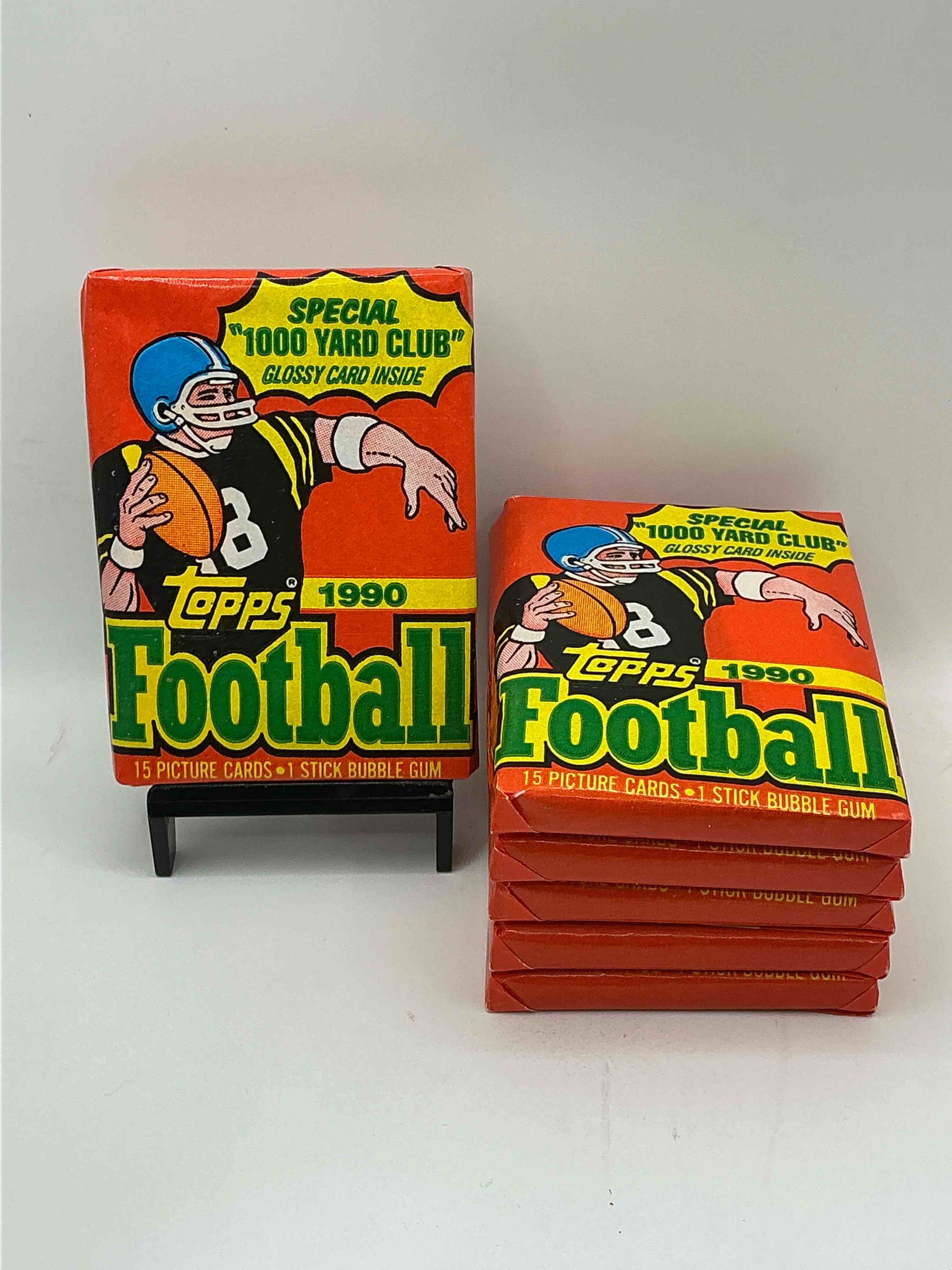 The Last Year Of Football Wax! Joe Montana, Emmitt Smith & Barry Sanders!? 1990 Topps Football Unopened Sports Card Wax Pack, Direct From Original Retail Box! Getting Hard To Find! Search For Early Barry Sanders & Jerry Rice & So Much More!