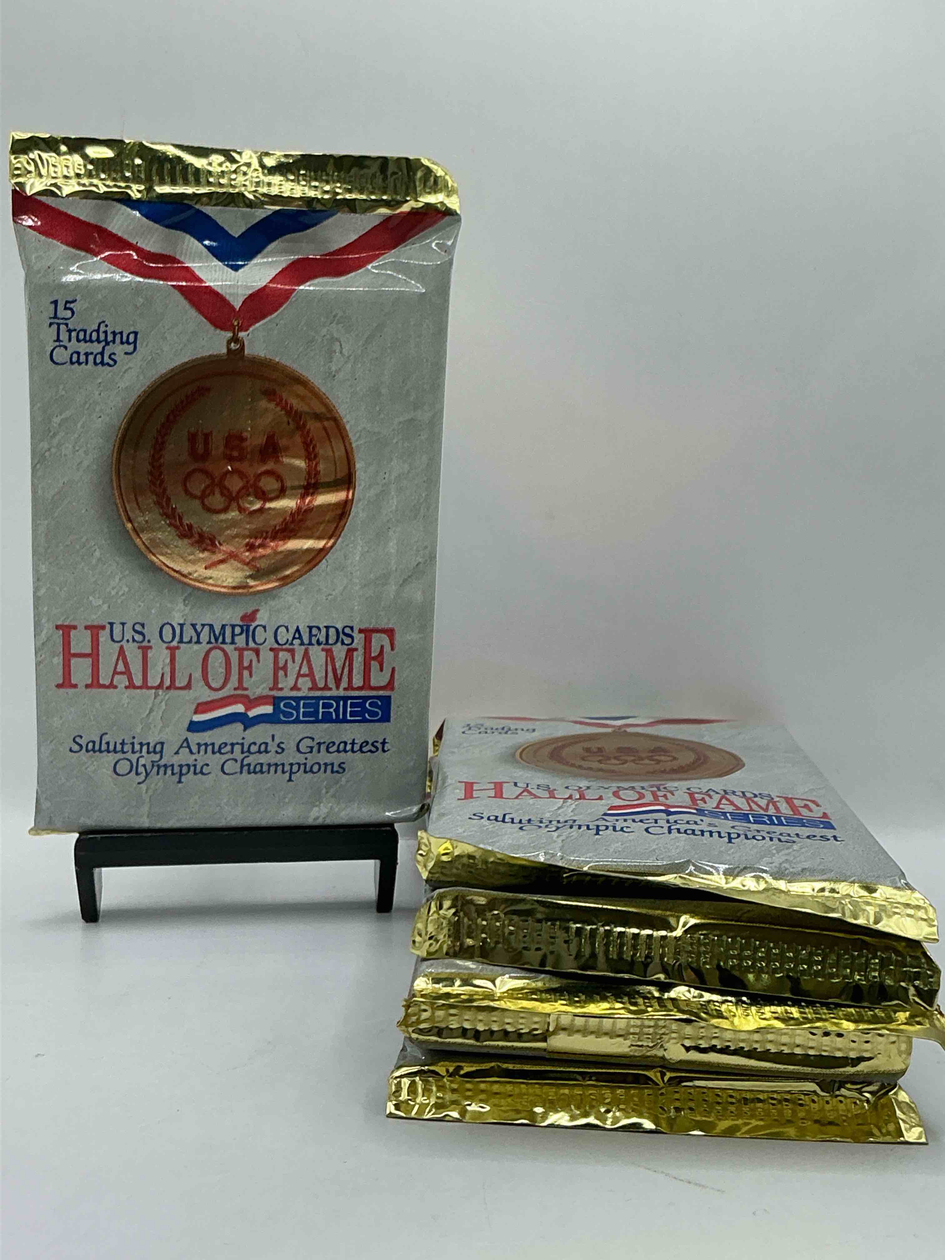 olympic insanity! us olympic hall of fame 1992 packs! direct from box! check out these rare us olympic packs!