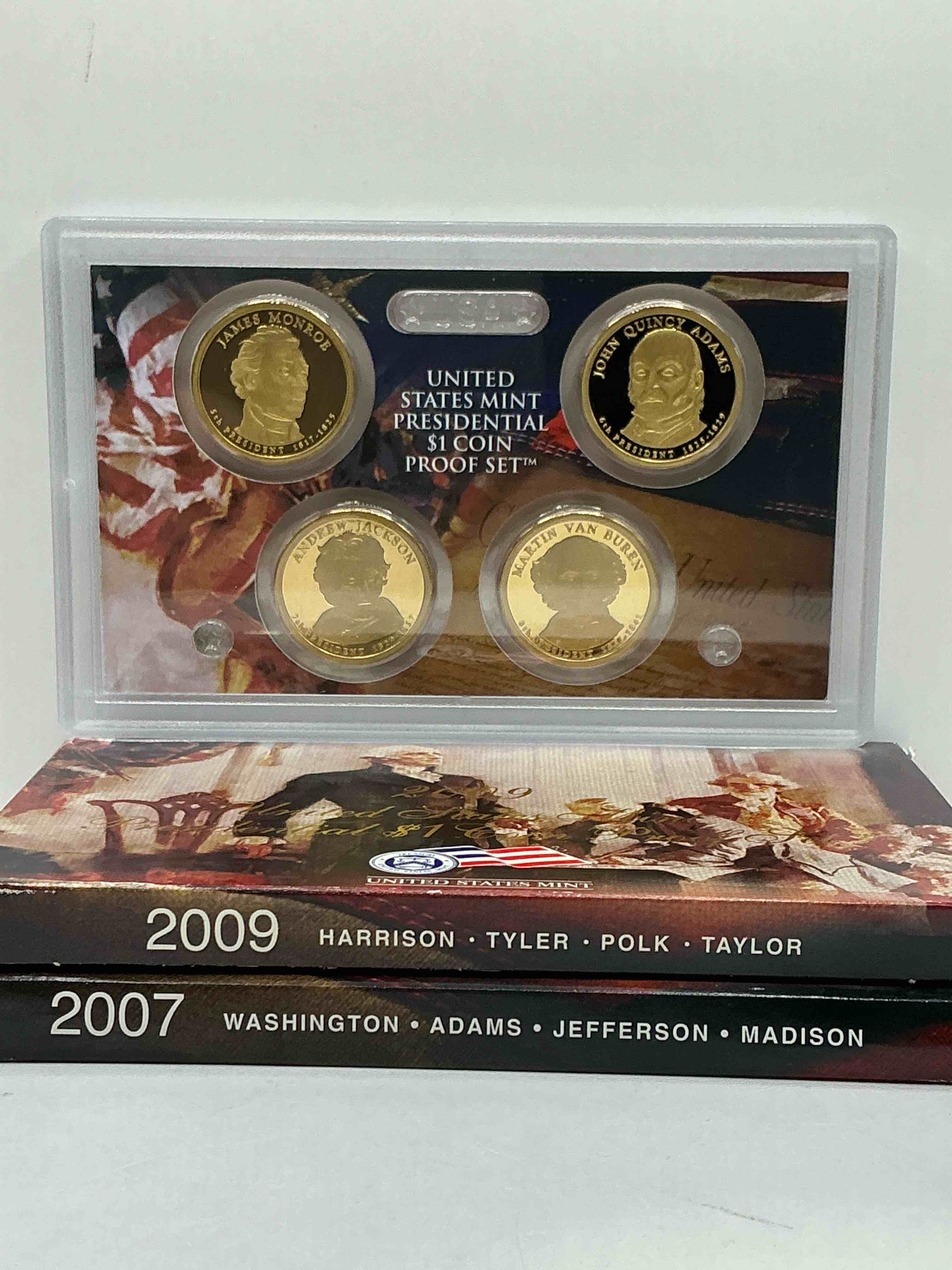 2007-09 presidential mint sets! four coins each set, encased in plastic… ultra rare! these coin sets are rare & hard to find, perfect to add to any collection!