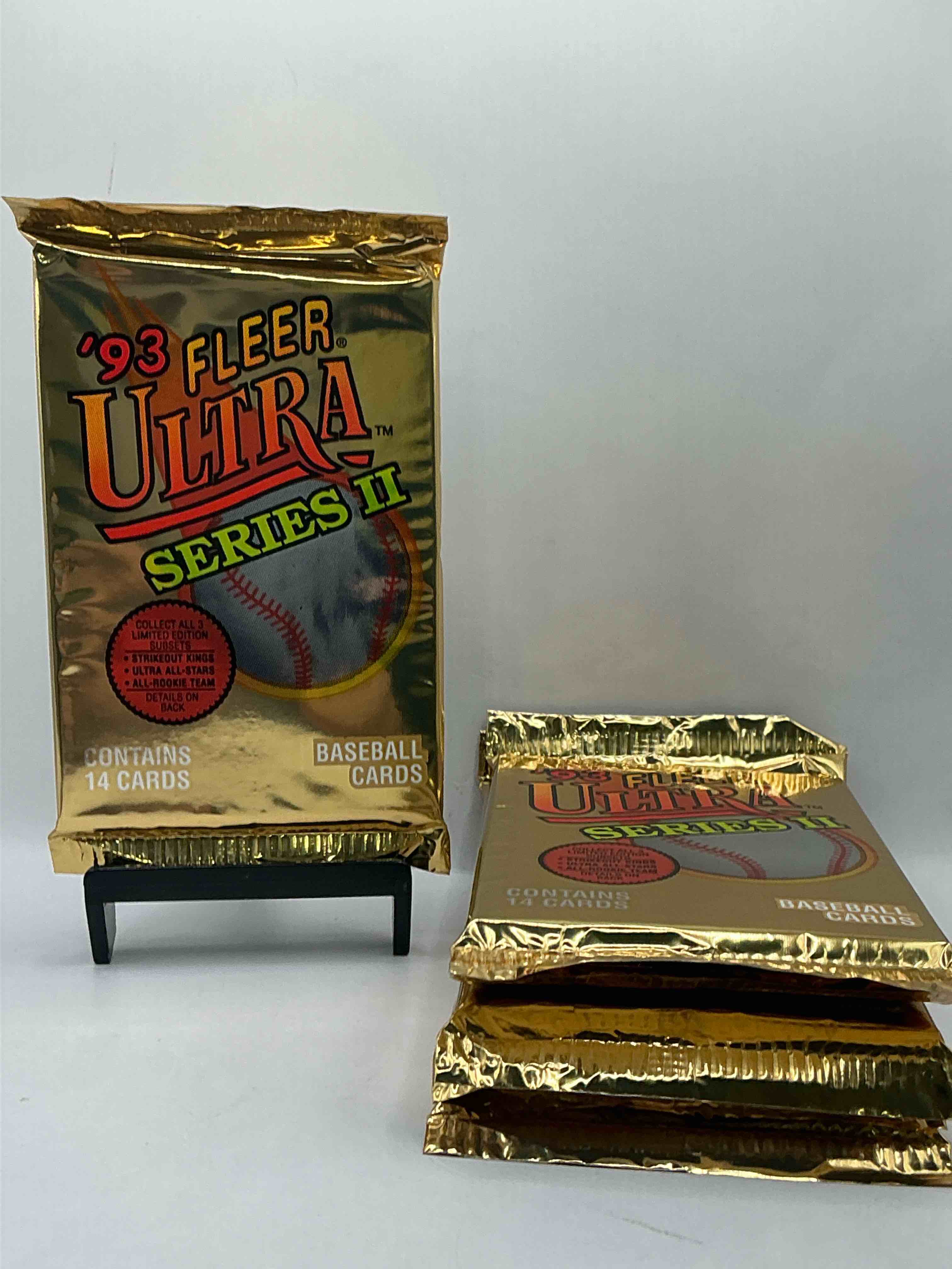 1993 fleer series ii baseball unopened baseball card packs, direct from original sealed retail case! search for valuable rookie cards, chipper jones & mike piazza, early ken griffey jr. & so much more!