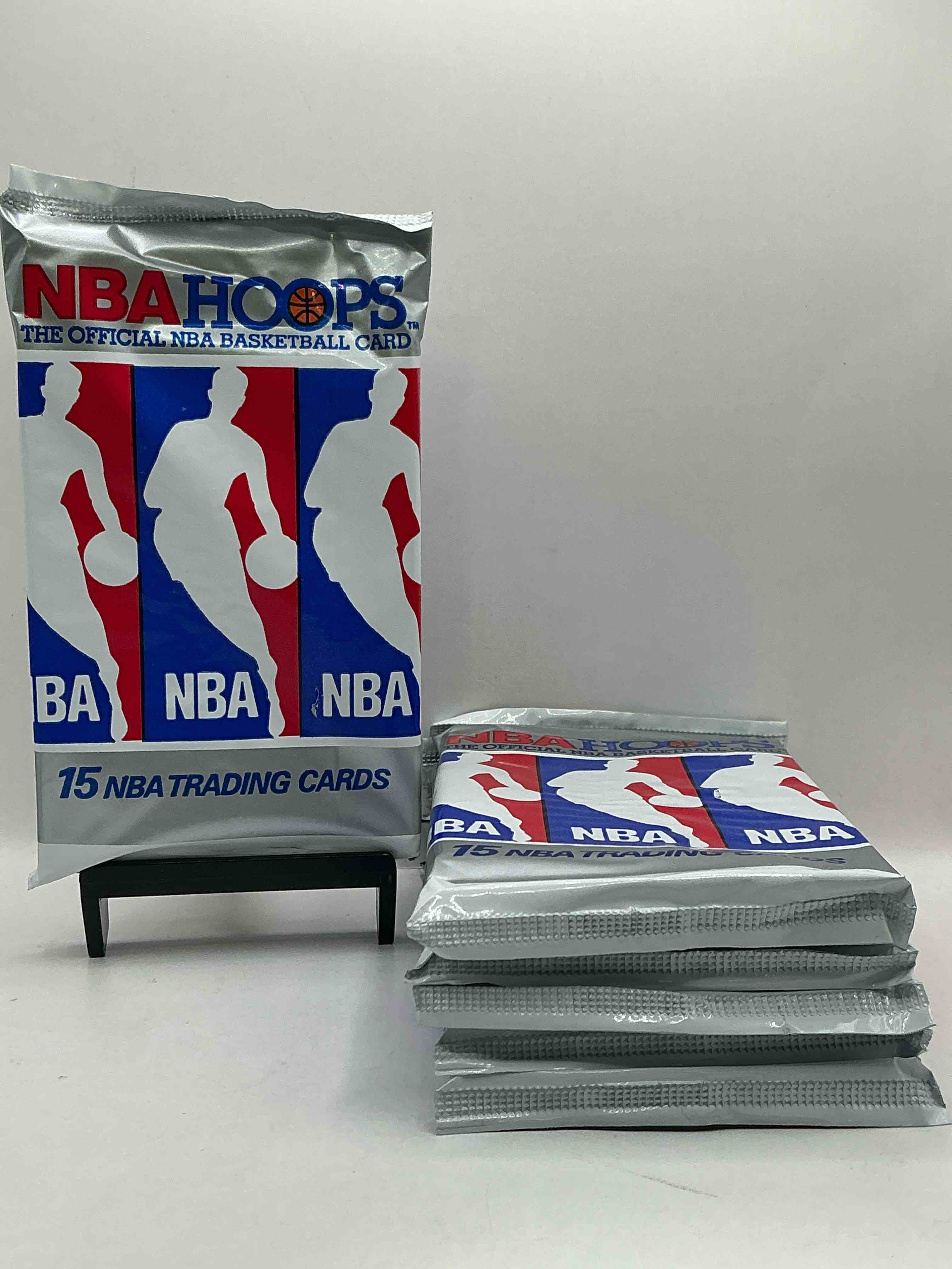michael jordan!? 1990/91 nba hoops unopened sealed trading collectible sports card pack, direct from original sealed retail case! search for early michael jordan #65 (psa 10 value $550), jordan all star card, & too many other nice cards to list!
