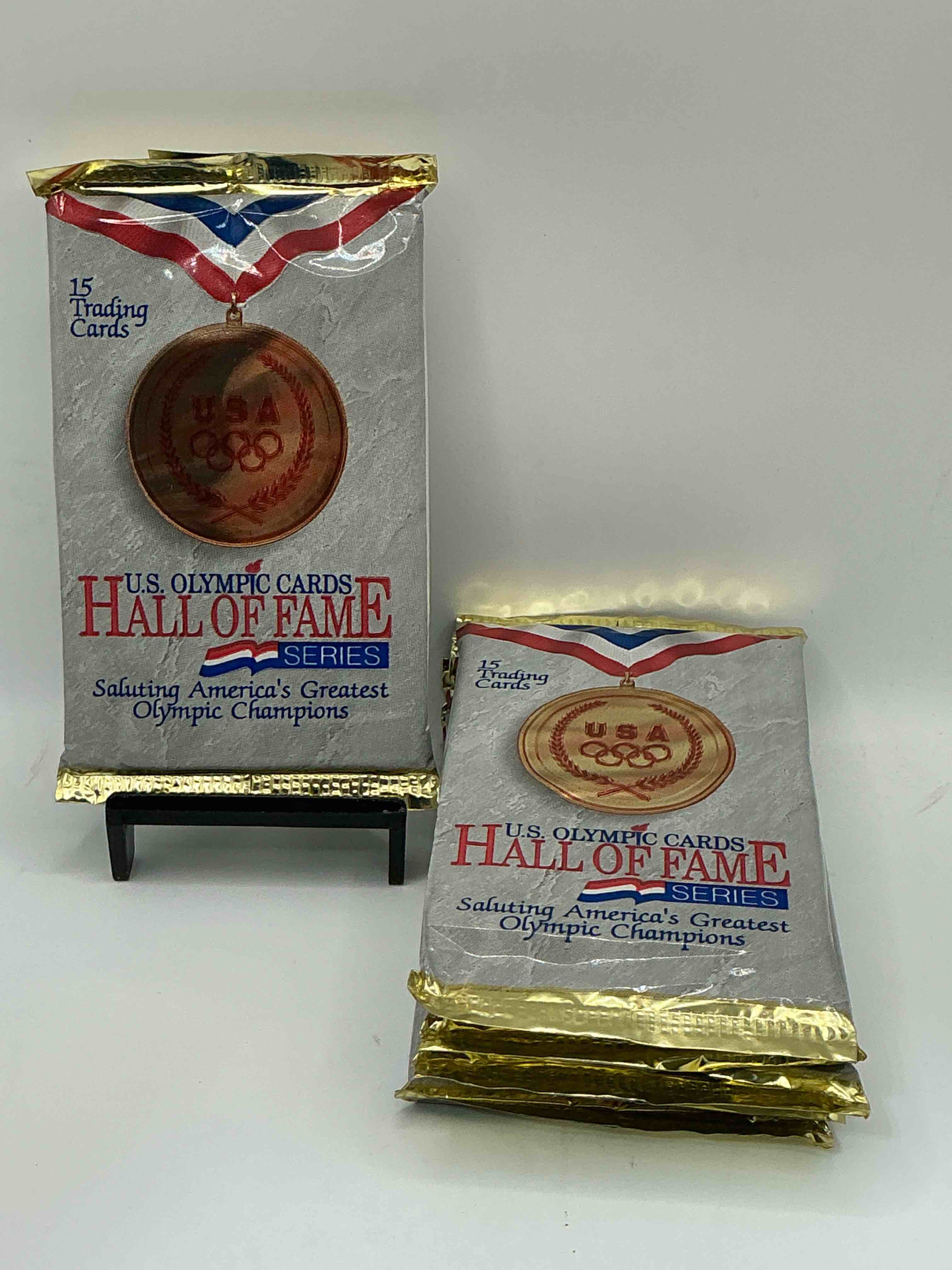 olympic insanity! us olympic hall of fame 1992 packs! direct from box! check out these rare us olympic packs!
