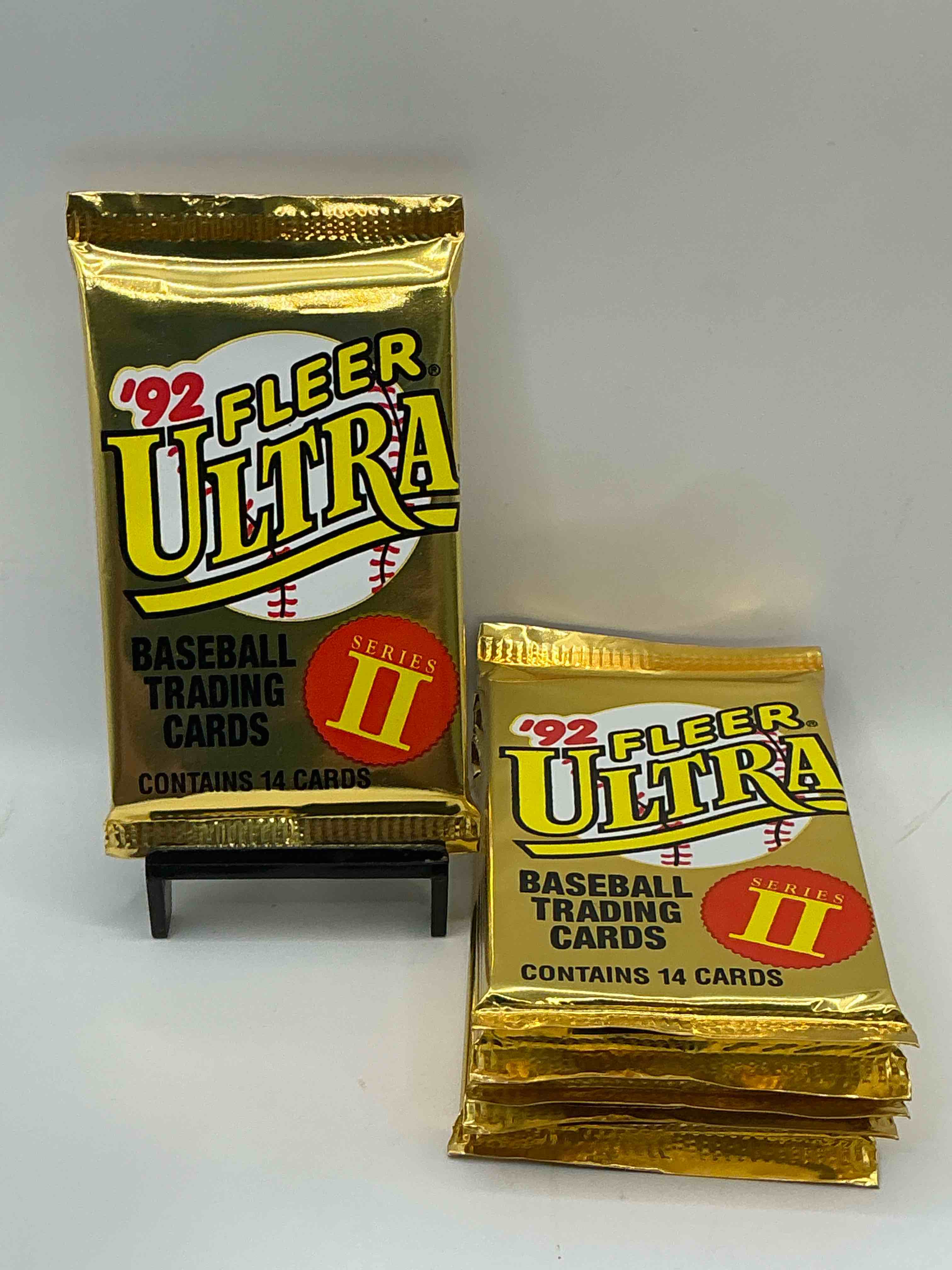 1992 fleer ultra series ii baseball sealed card pack, direct from original sealed retail case! search for valuable early ken griffey jr., nolan ryan, cal ripken jr. & much more in this premium card set! these cards are gorgeous!