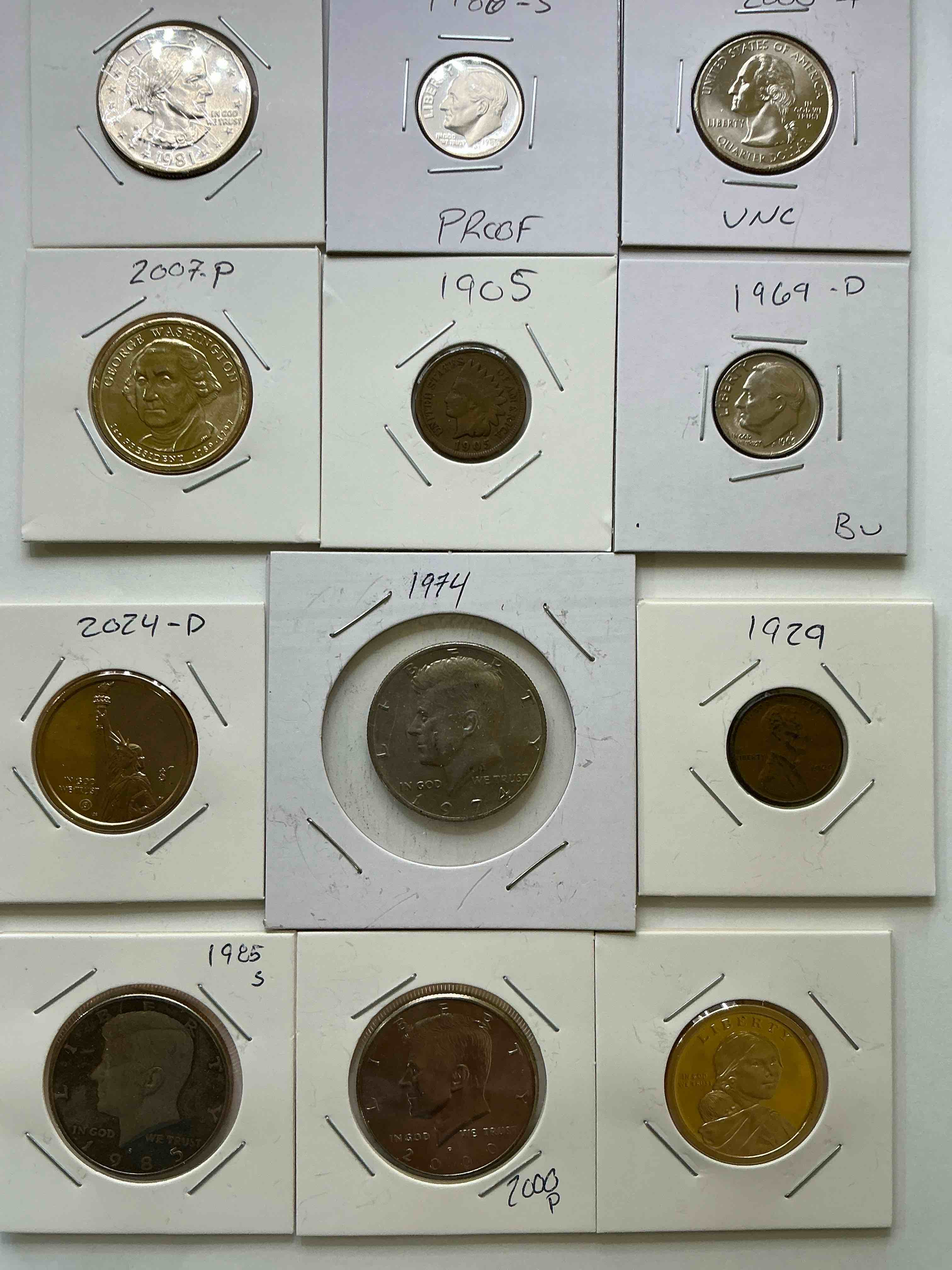 coin lot craziness! a fun mixture of different coins from all different years! ike dollars, indian head pennies, half dollars & more! perfect addition to any collection! 