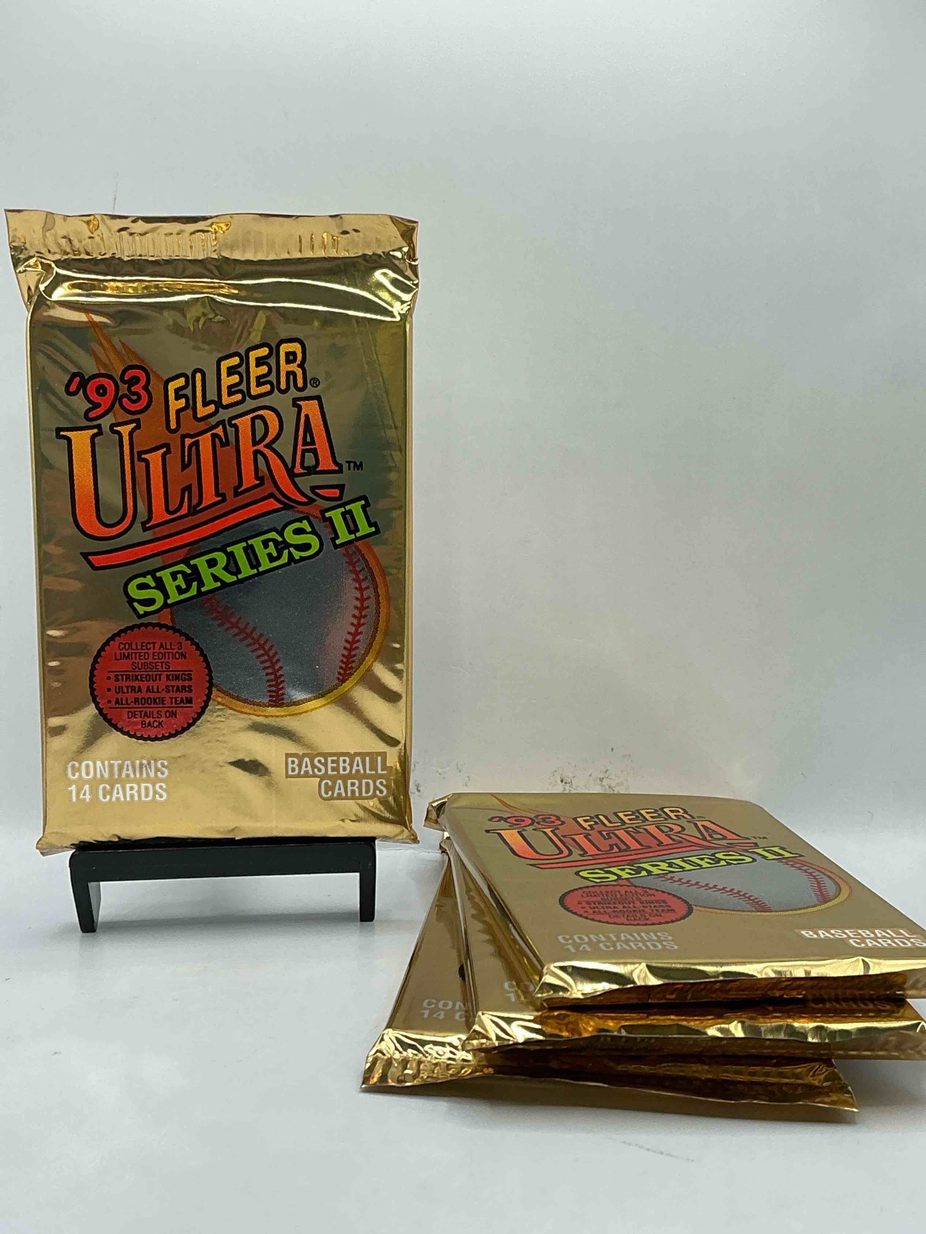1993 fleer series ii baseball unopened baseball card packs, direct from original sealed retail case! search for valuable rookie cards, chipper jones & mike piazza, early ken griffey jr. & so much more!