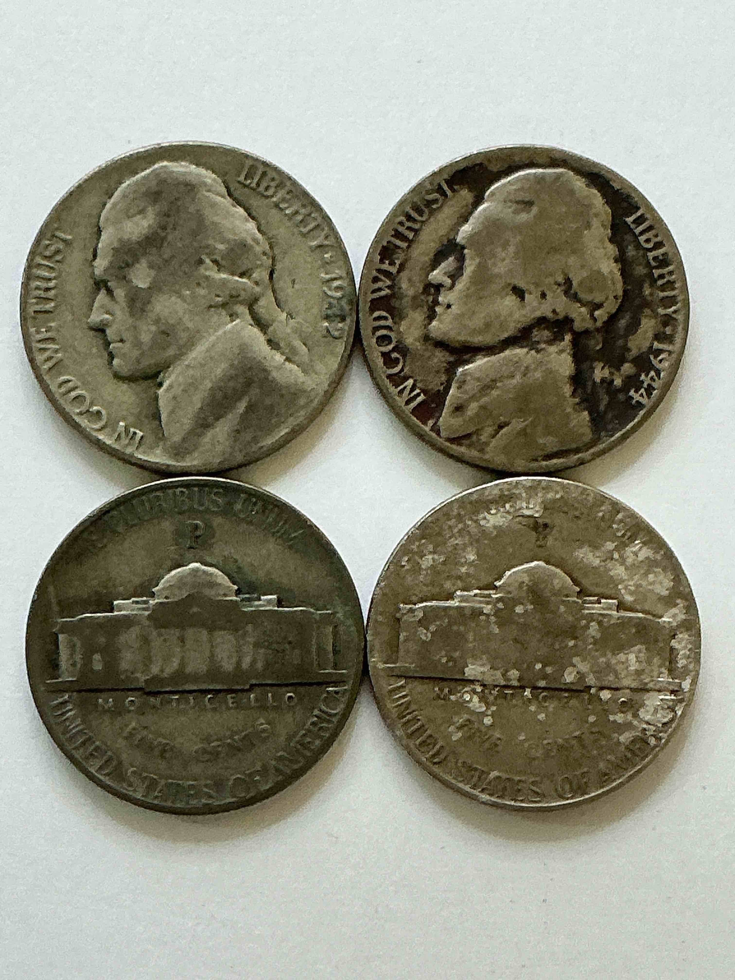 world war ii silver! did you know that nickels were actually made of silver during world war ii in 1942- 1945! this is because america needed nickel to make ammunition, so the u.s. treasury made nickels out of partial silver instead of nickel for these three years only! own great pieces of rare world war ii silver. all silver nickels dated… some at the height of the war! each nickel was minted at 35% silver, 56% copper & 9% manganese. own rare pieces of valuable world war ii precious metal history! hard to find!