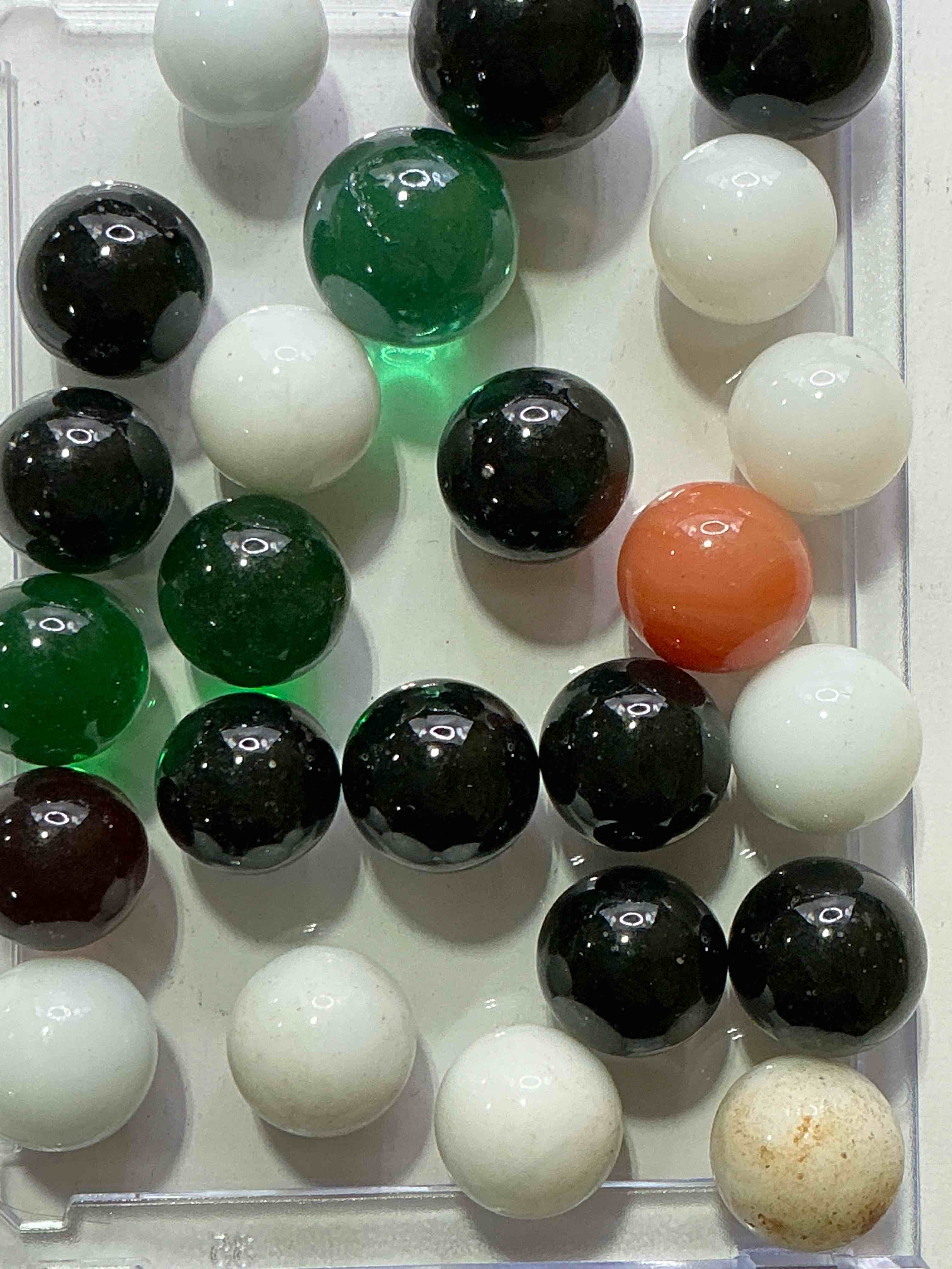 antique glass marbles! genuine stunning marbles lot, all marbles made between the years 1925-1965 & made with uranium! many are great depression era & even earlier! gorgeous, authentic pieces of history!  