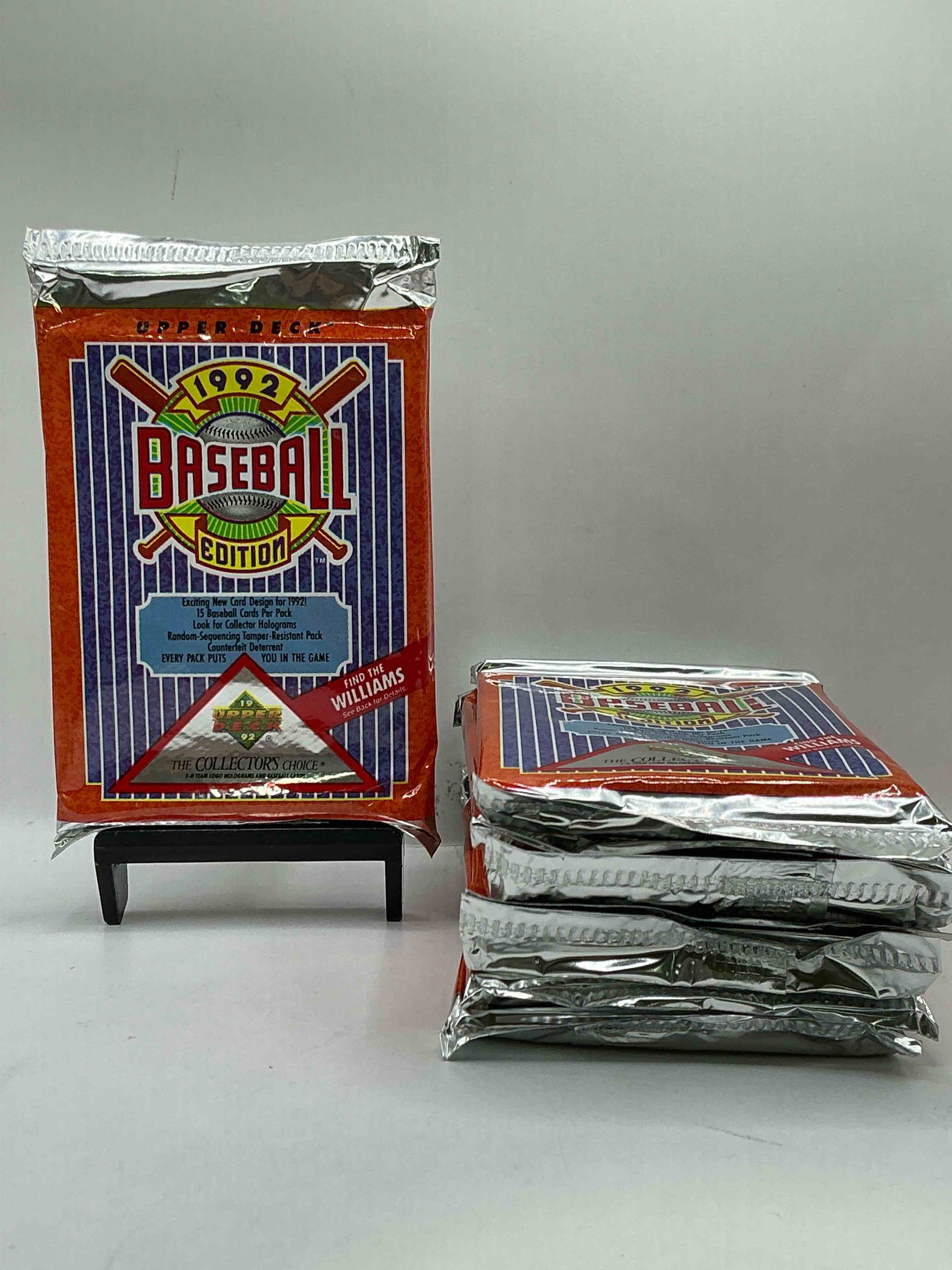 1992 upper deck baseball sealed sports & collectible card pack, direct from original sealed retail case! search for ultra rare & valuable ted williams & johnny bench signed insert cards as well as deion sanders, ken griffey jr., nolan ryan & so much more!
