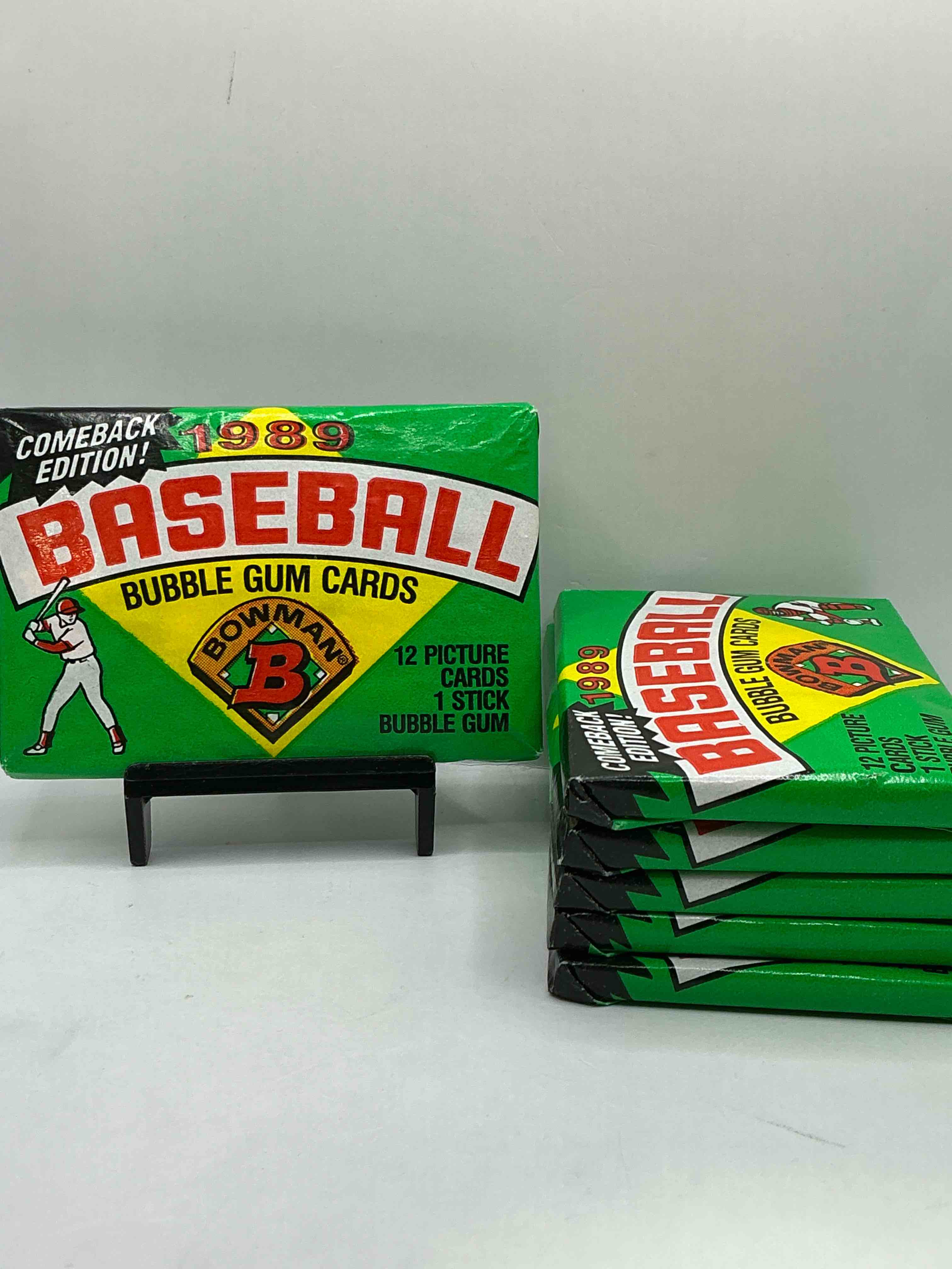 1989 bowman comeback edition baseball cards! direct from original box! search for ken griffey jr. rookie card & valuable bo jackson & nolan ryan cards!
