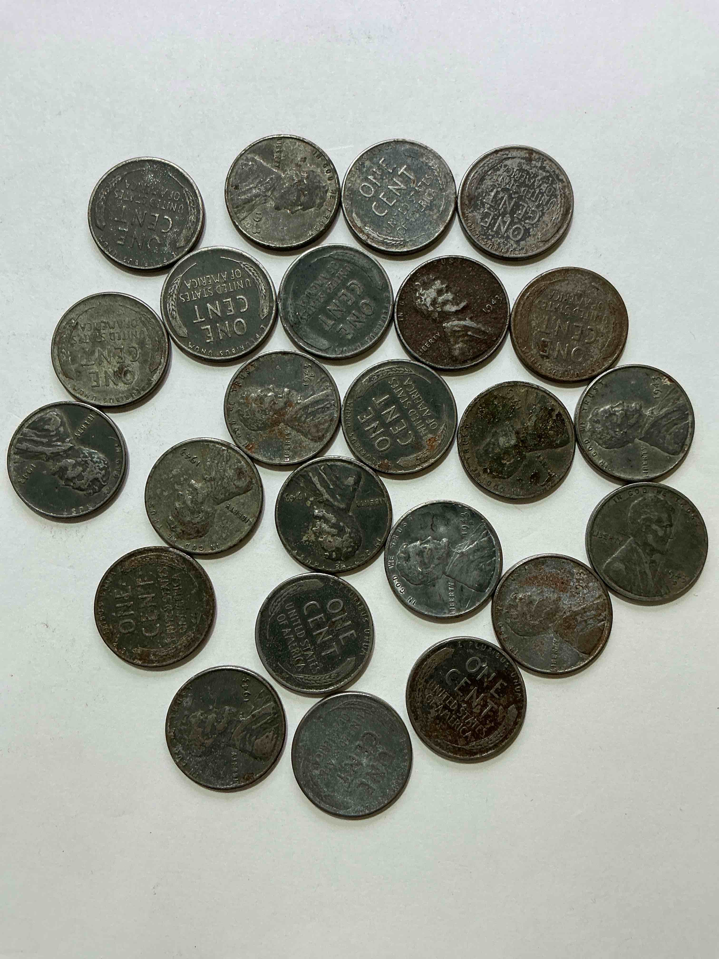 1943 World War Il History! Did You Know That In 1943 Copper Was So Valuable For Making Ammunition That The U.S. Treasury Made Pennies Out Of Steel?! 1943 STEEL Pennies Have Become Valuable, Rare Collector Items! Up For Auction Are Rare WWII Steel Pennies Appearing Circulated. Own Pieces Of World War II History That Are An Awesome Investment!