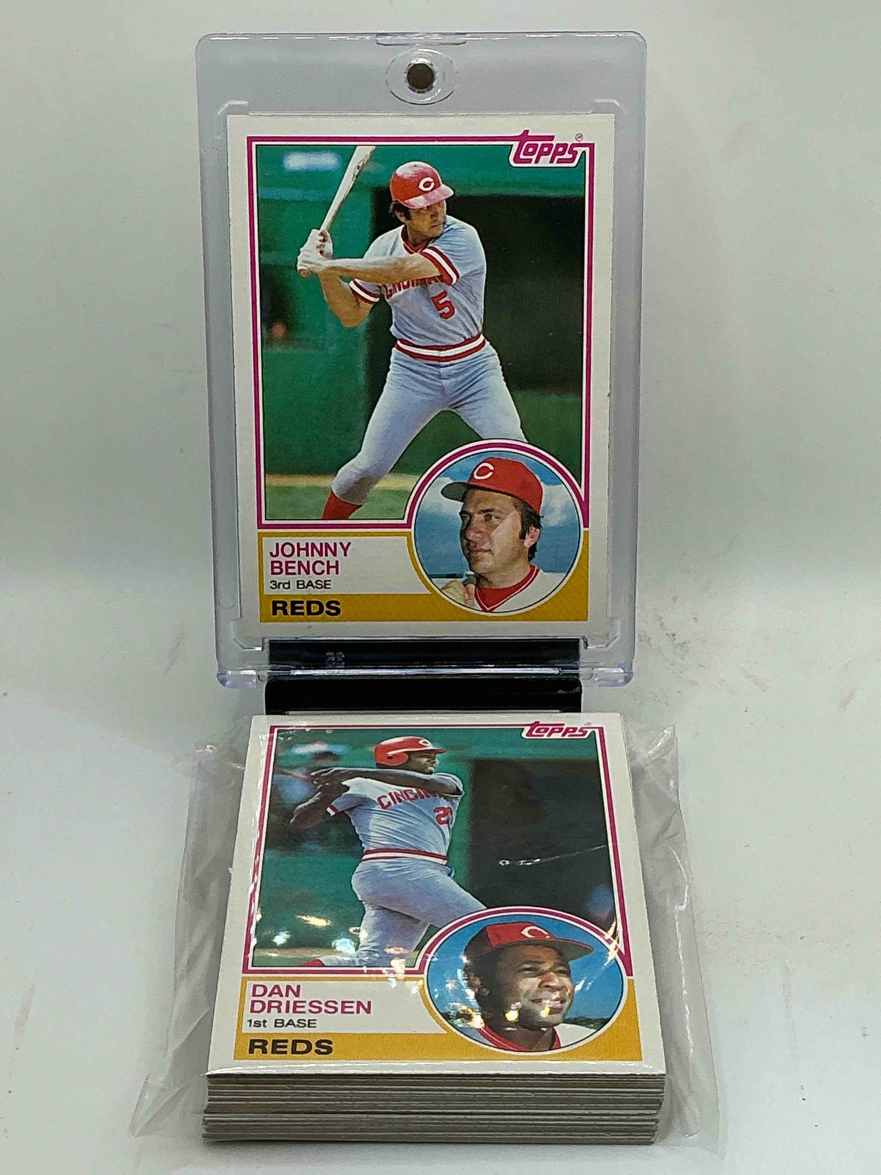 1983 donruss reds team set! 30 card reds set! johnny bench, reds team card, dave concepcion, dave tomlin & more! reds fans rejoice!