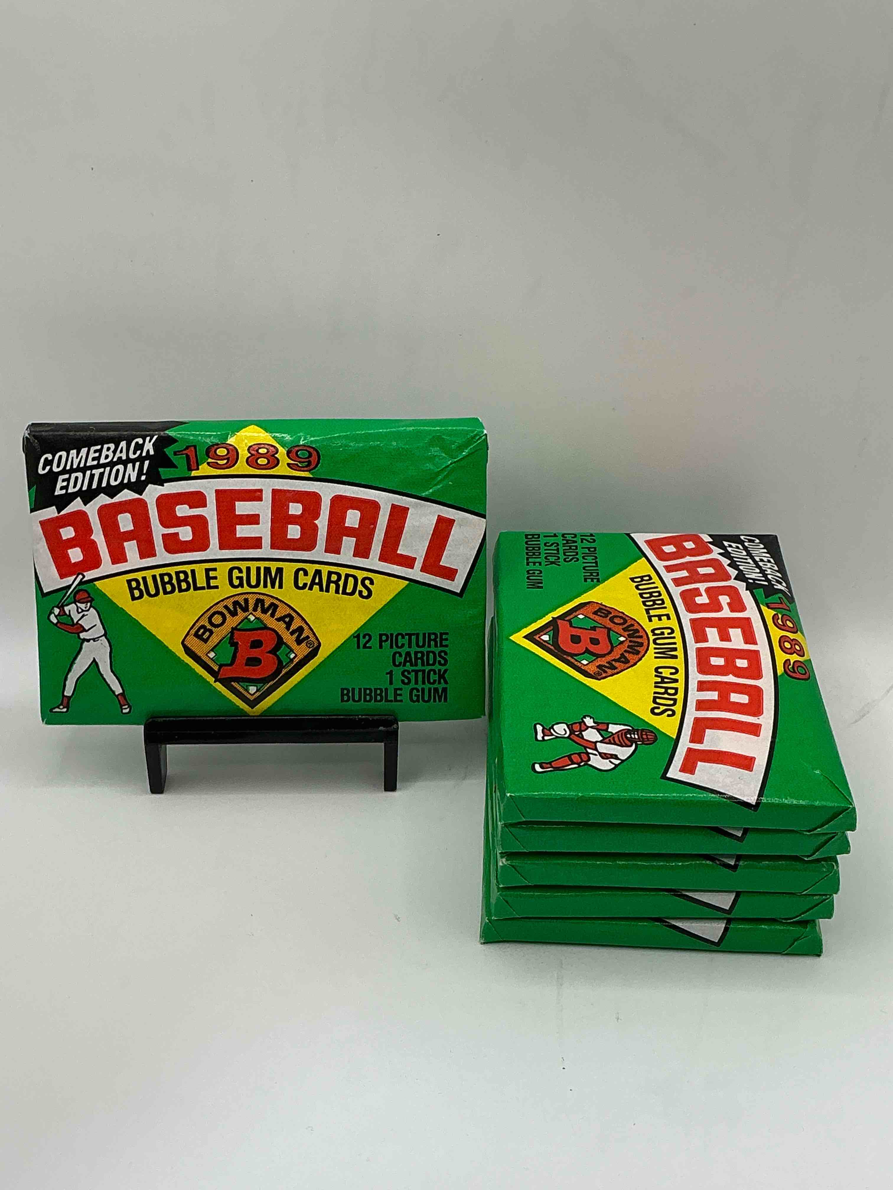 1989 bowman comeback edition baseball cards! direct from original box! search for ken griffey jr. rookie card & valuable bo jackson & nolan ryan cards!