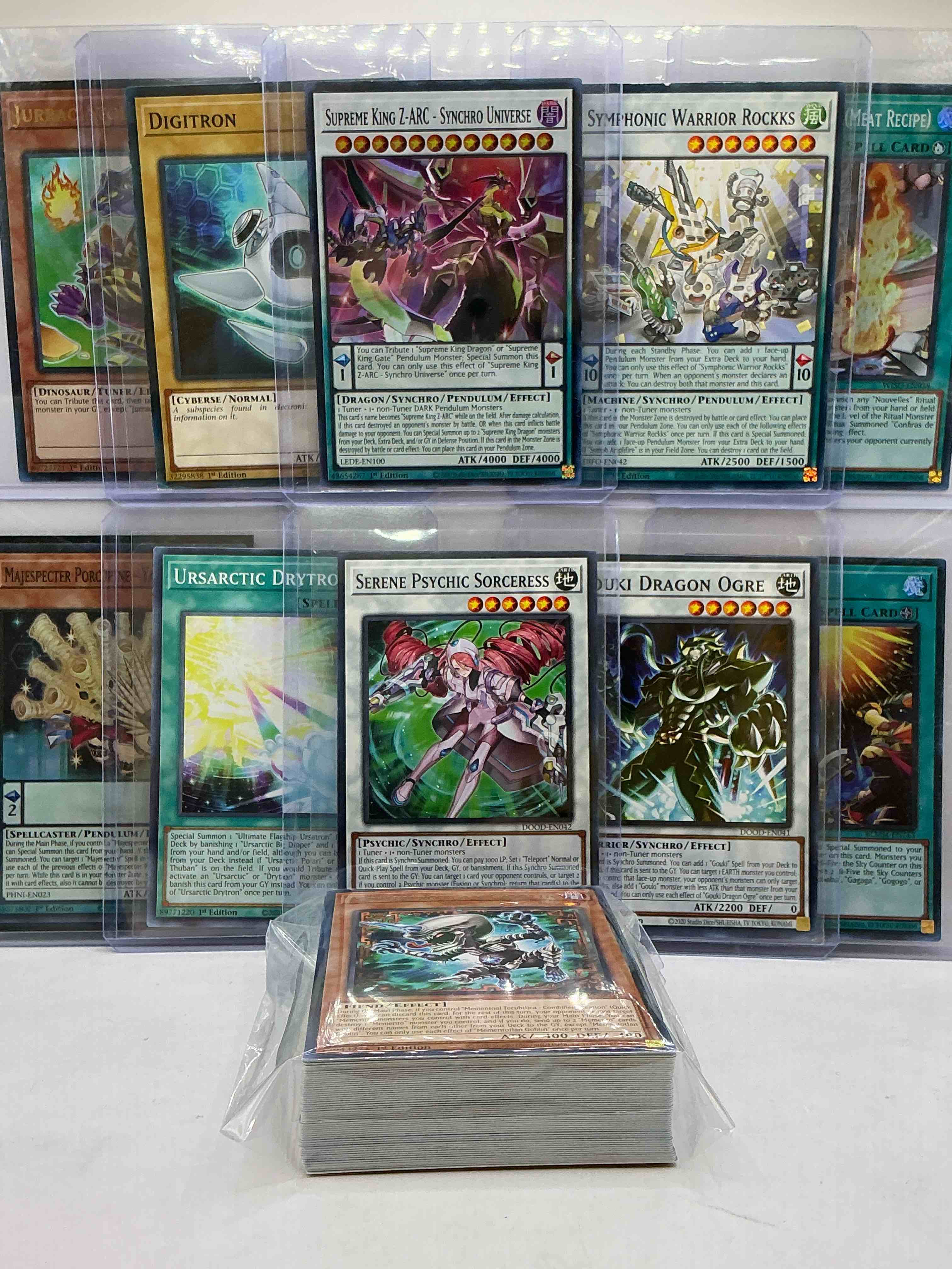 Condition photo showing New/Like New for yu-gi-oh 50 card lot! join the craze of yu-gi-oh with these awesome cards! this 50 card lot includes the big three yu-gi-oh category cards, monsters, spells & traps! this 50 card lot includes some of all three! wow! perfect time to start collecting!