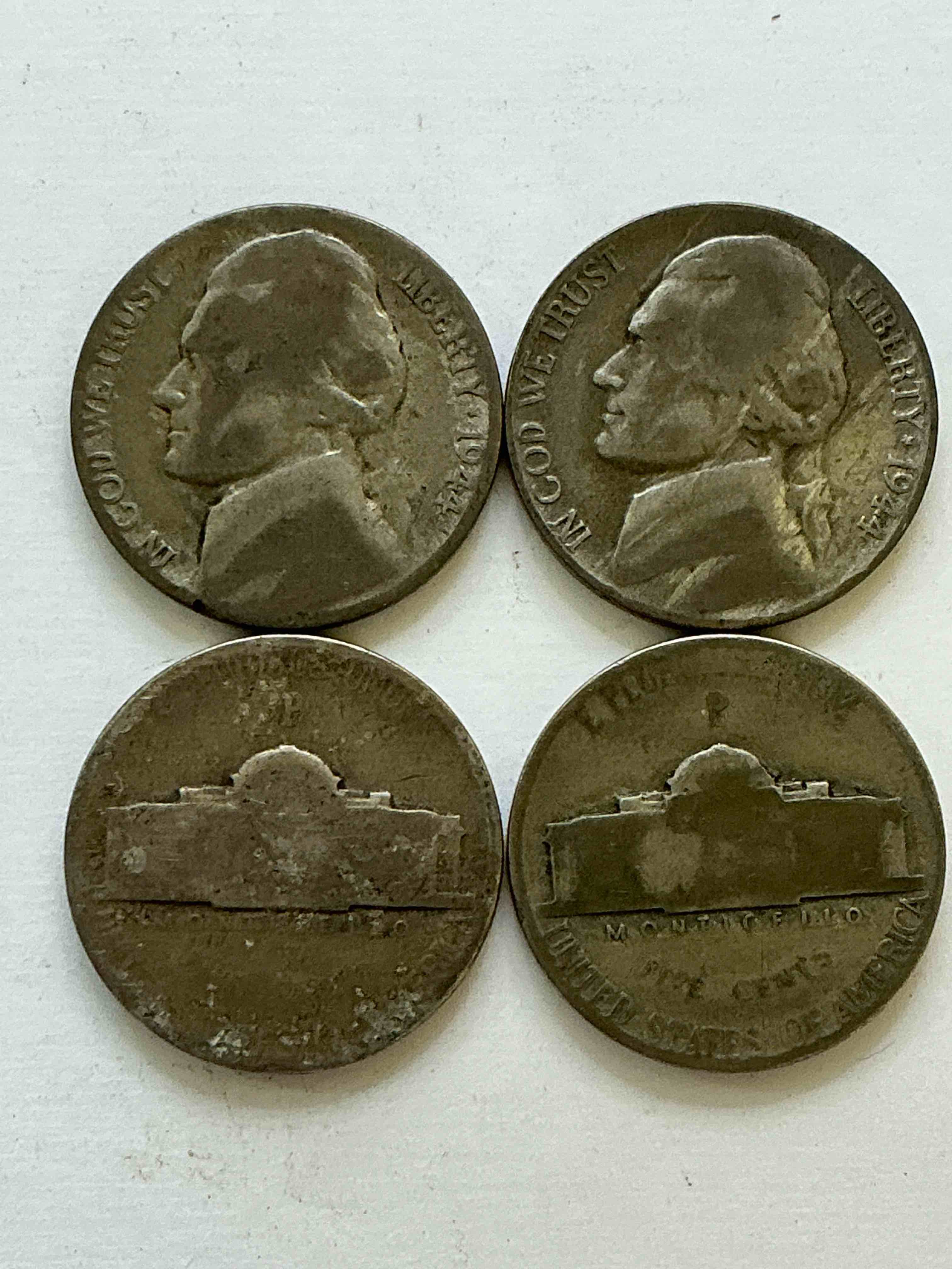 world war ii silver! did you know that nickels were actually made of silver during world war i in 1942- 1945? this is because america needed nickel to make ammunition, so the u.s. treasury made nickels out of partial silver instead of nickel for these three years only! own great pieces of rare world war ii silver. all silver nickels dated...  some at the height of the war! each nickel was minted at 35% silver, 56% copper & 9% manganese. own rare pieces of valuable world war ii precious metal history! hard to find!