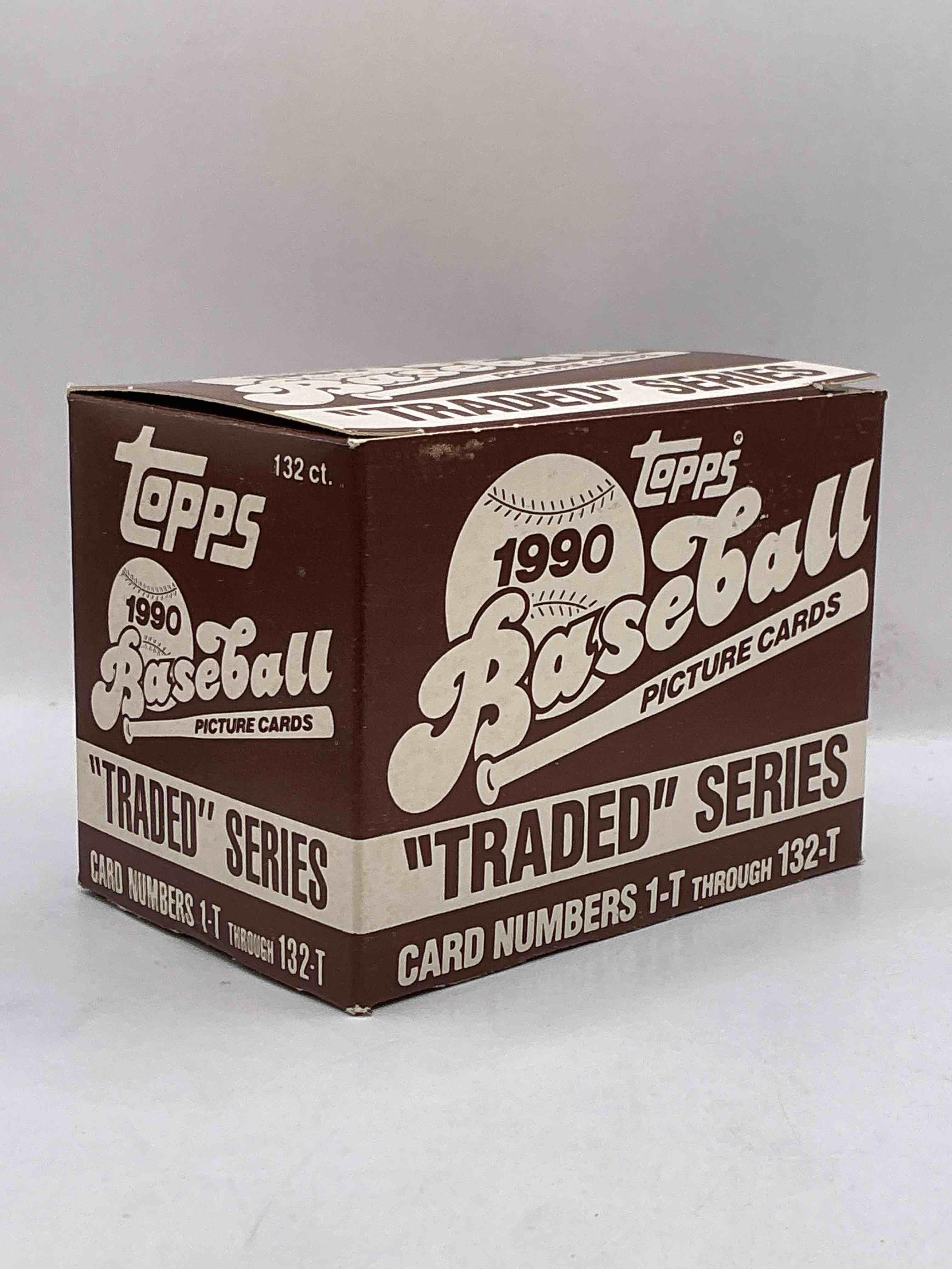 1990 topps traded 132 card set! baseball bonanza! rare topps traded baseball set from 1990, look for legends & rookies!