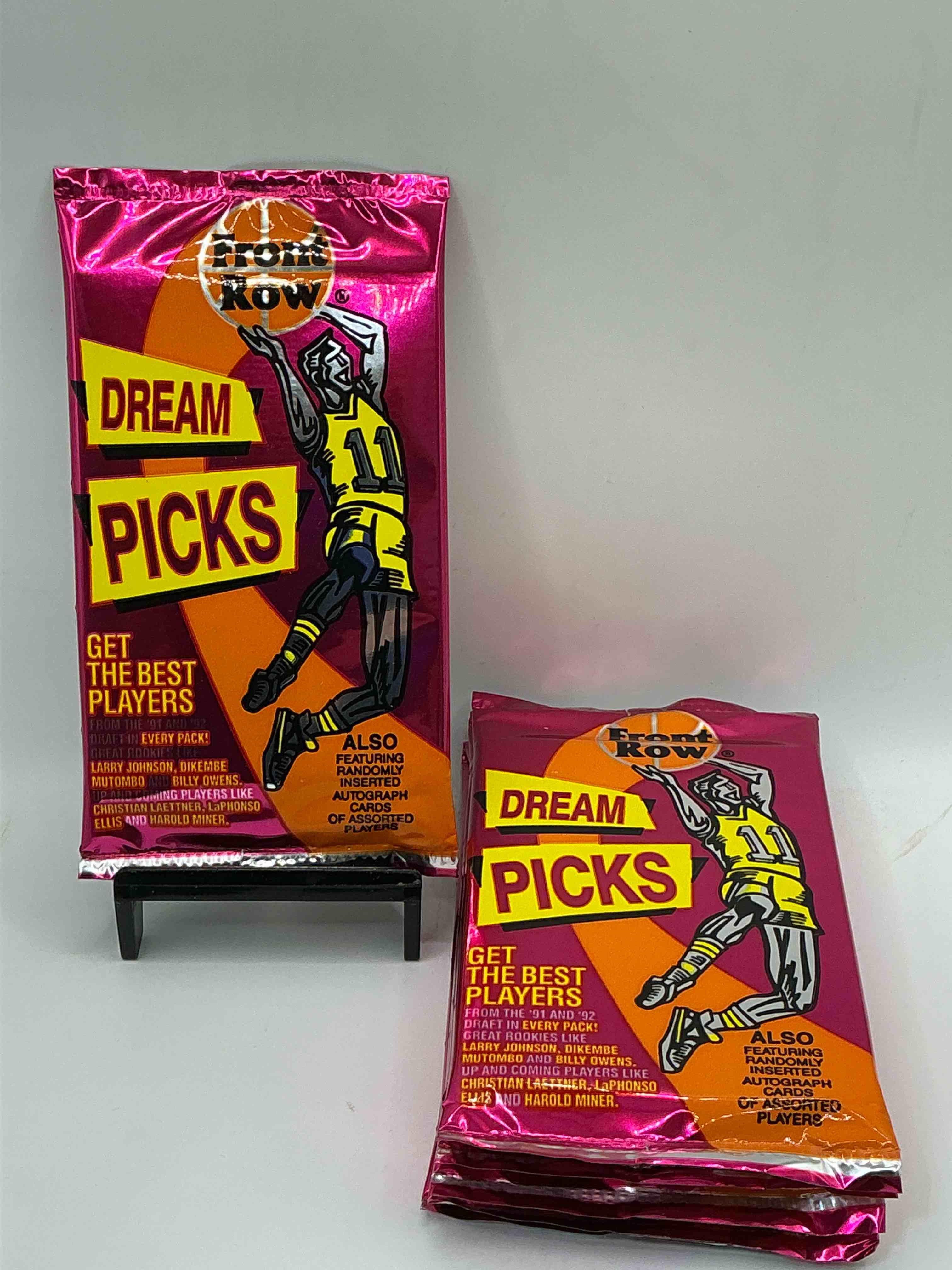 1992 rarity! here's something you've probably never seen! 1992 front row college basketball / nba unopened sealed packs, direct from sealed original retail case! includes randomly inserted rare autograph cards! front row was the "original" college jersey card packs back in the day & has long been defunct. these cards are becoming serious collector items due to their scarcity. these things are serious retro! own some great sports card history & something you'l rarely see again!