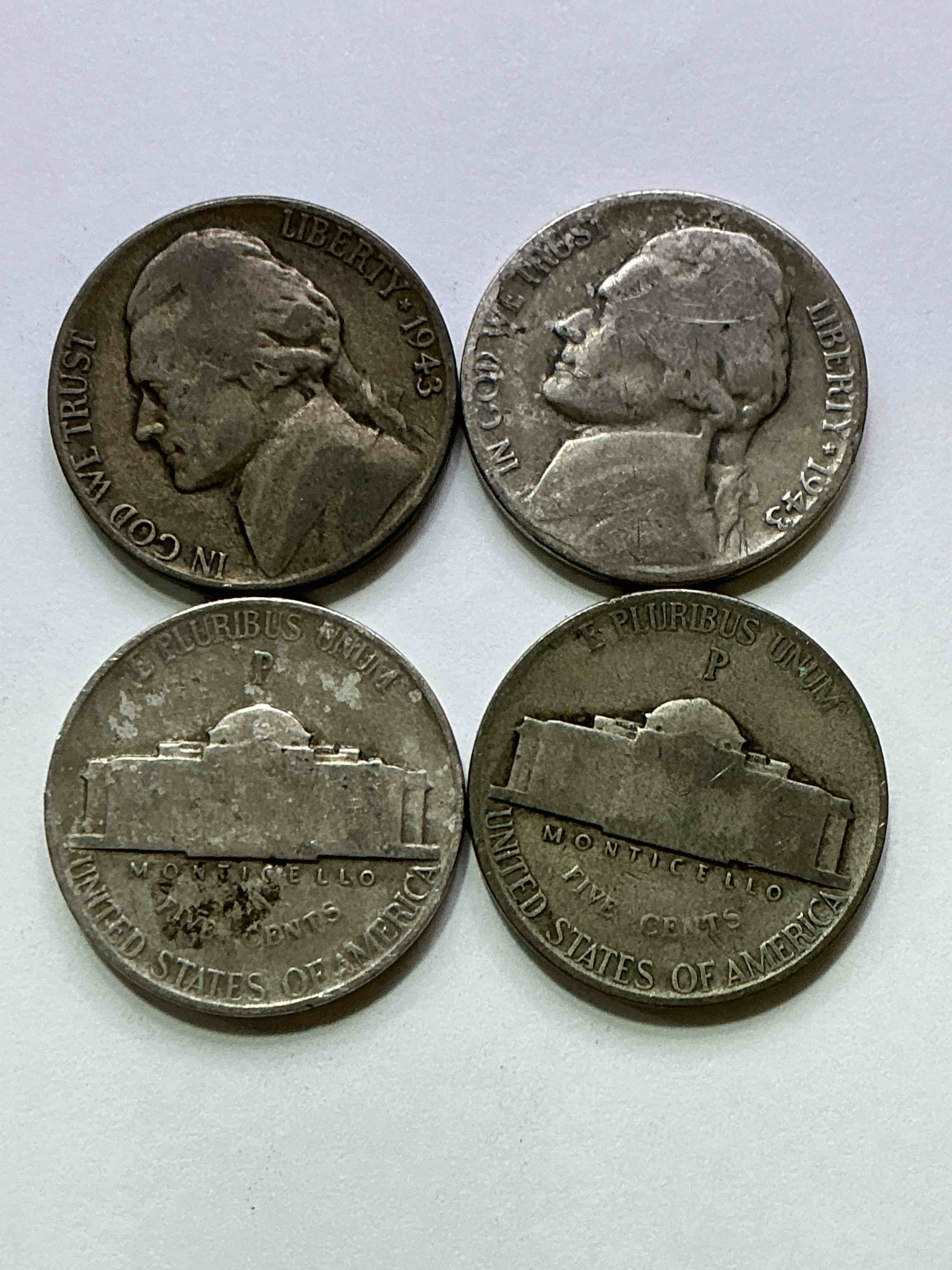 world war ii silver! did you know that nickels were actually made of silver during world war ii in 1942- 1945! this is because america needed nickel to make ammunition, so the u.s. treasury made nickels out of partial silver instead of nickel for these three years only! own great pieces of rare world war ii silver. all silver nickels dated… some at the height of the war! each nickel was minted at 35% silver, 56% copper & 9% manganese. own rare pieces of valuable world war ii precious metal history! hard to find!