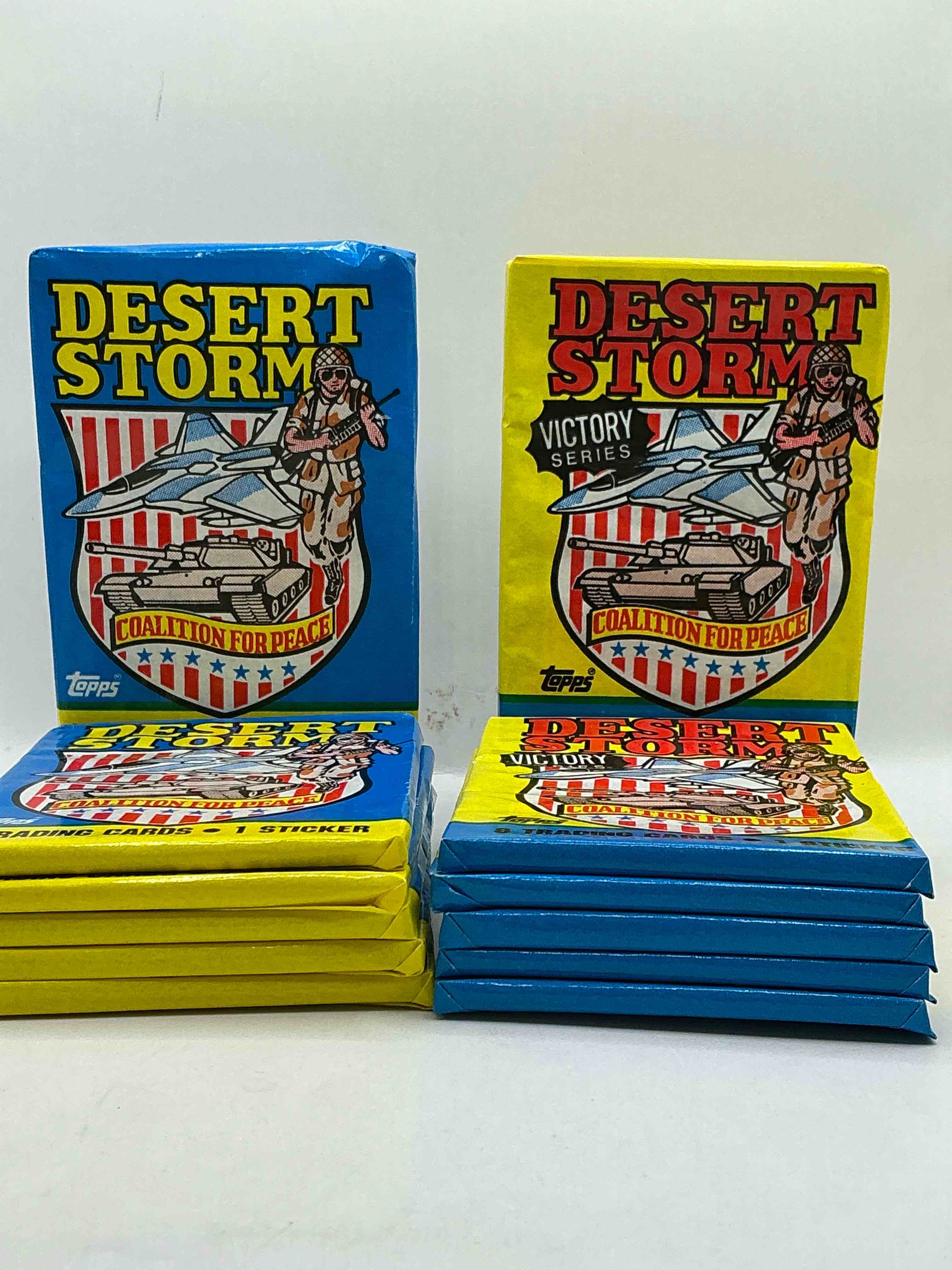 Calling Veterans! Awesome 1991 Desert Storm Coalition For Peace Unopened Wax Pack, Direct From Original Sealed Retail Case! Great Gift For Veterans!