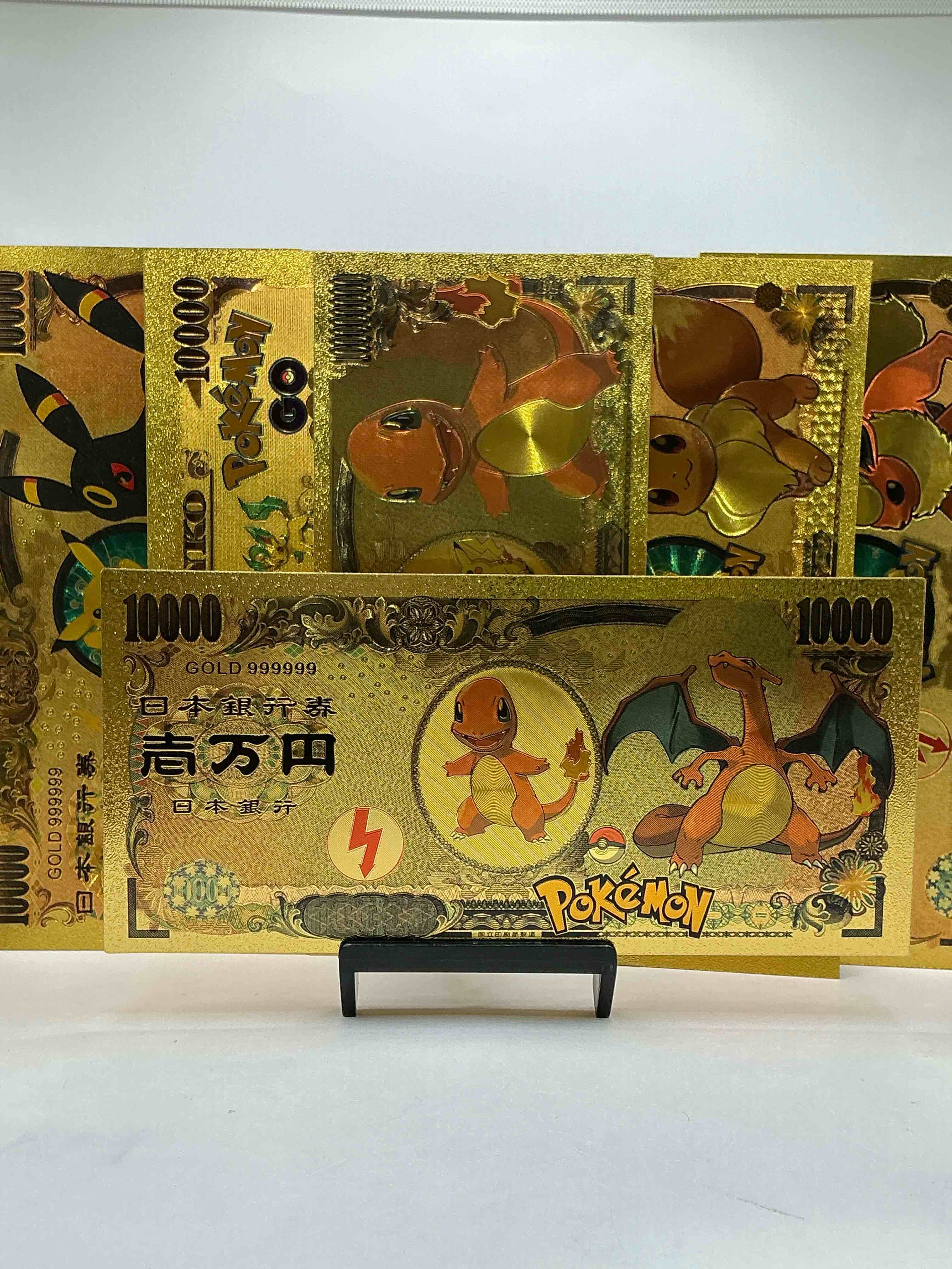 Pokémon Novelty Gold In Color Dollars! Ultra Cool Novelty 10,000 Pokémon Bill With Characters & Cool Designs! Rare & Hard To Get! 