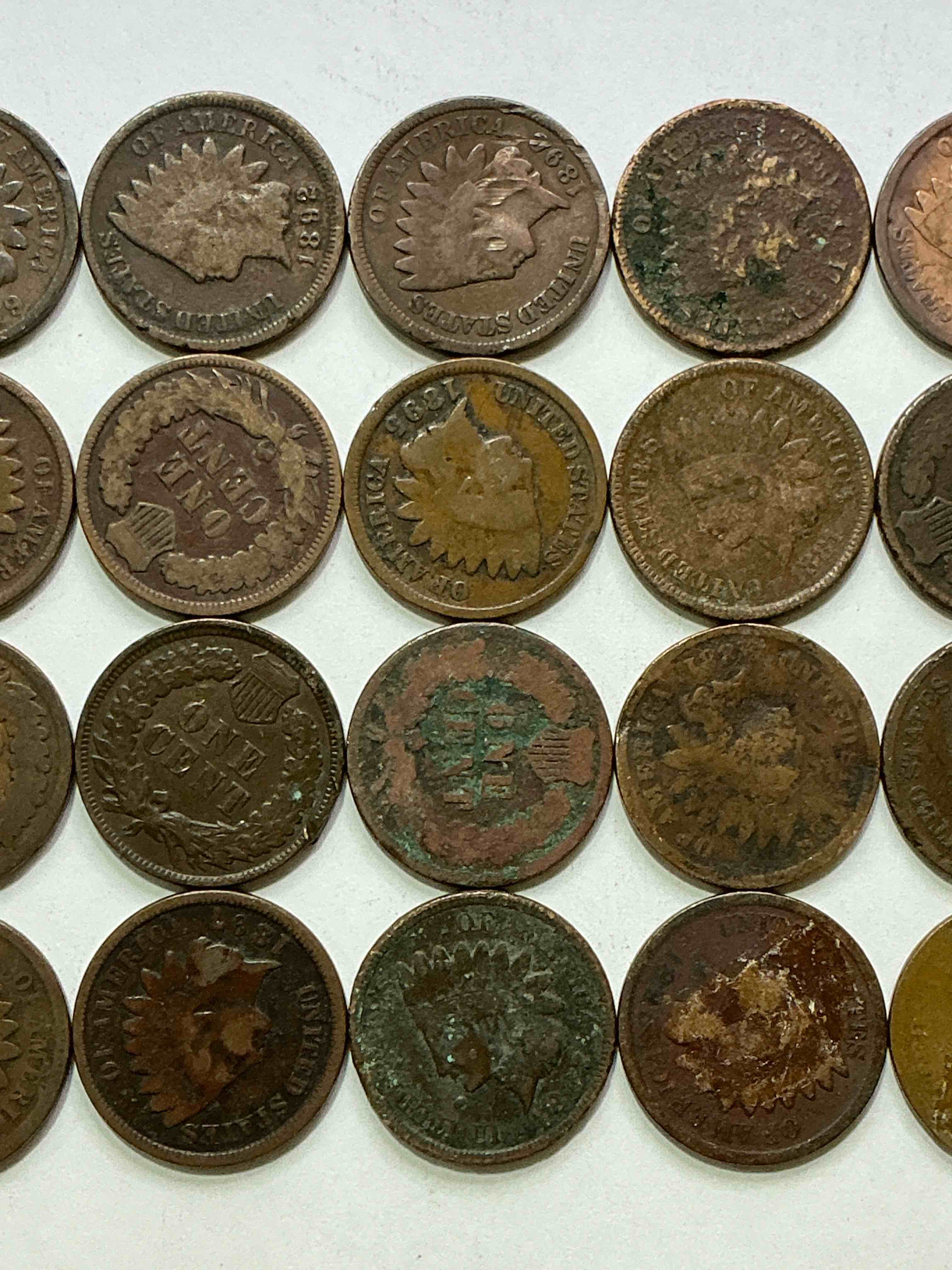 1800’s Indian Head Pennies! These Gorgeous U.S. Pennies Were Minted From 1859-1909 & Have Become Serious Collector Items! The "Indian Head" Design Is Actually A Representation Of Lady Liberty Wearing An Indian Headdress. Here Are Beautiful, Well-Kept Examples Representing Many Different Mint Years! Great For Collecting, Investing & Learning History, & Rare With Visible Dates!