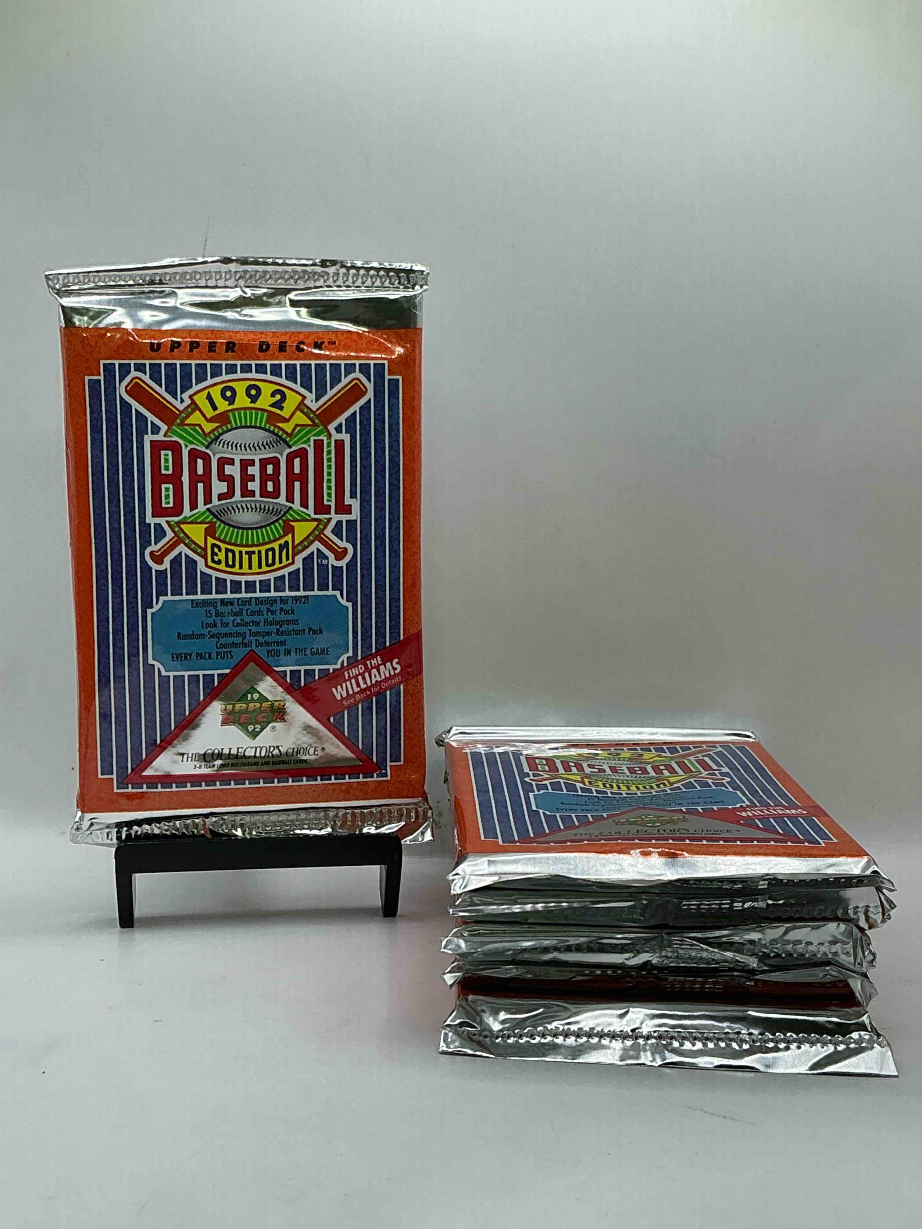 1992 Upper Deck Baseball Sealed Sports & Collectible Card Pack, Direct From Original Sealed Retail Case! Search For Ultra Rare & Valuable Ted Williams & Johnny Bench Signed Insert Cards As Well As Deion Sanders, Ken Griffey Jr., Nolan Ryan & So Much More!