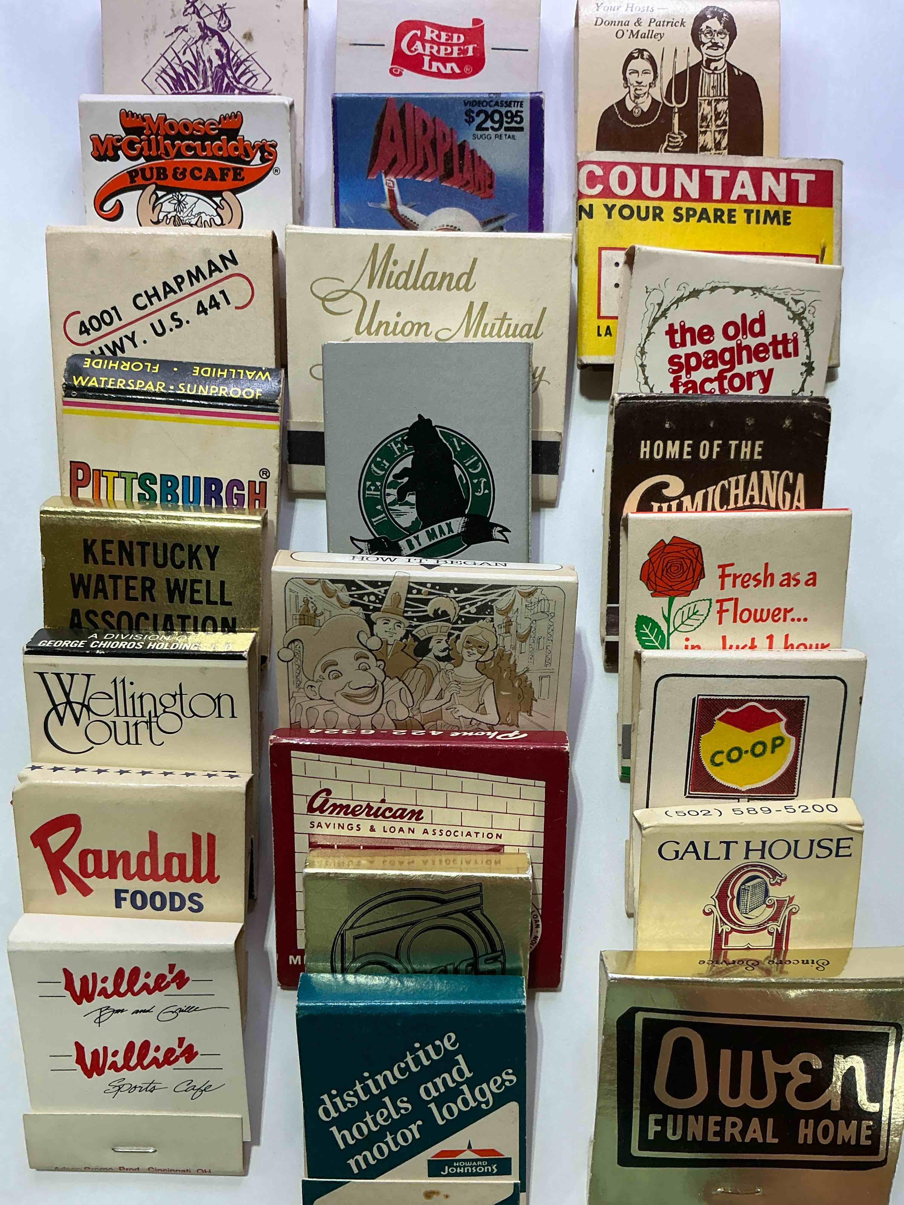 Vintage Matchbooks!  A Crazy Hard To Collect Collection Of Matchbooks From All Over, Many From Places That No Longer Exist!  Collection Spans Decades & Decades!  Most Books Are Complete With All Matches!  One Of A Kind Collection!  All Original & Impossible To Find Anywhere Else!