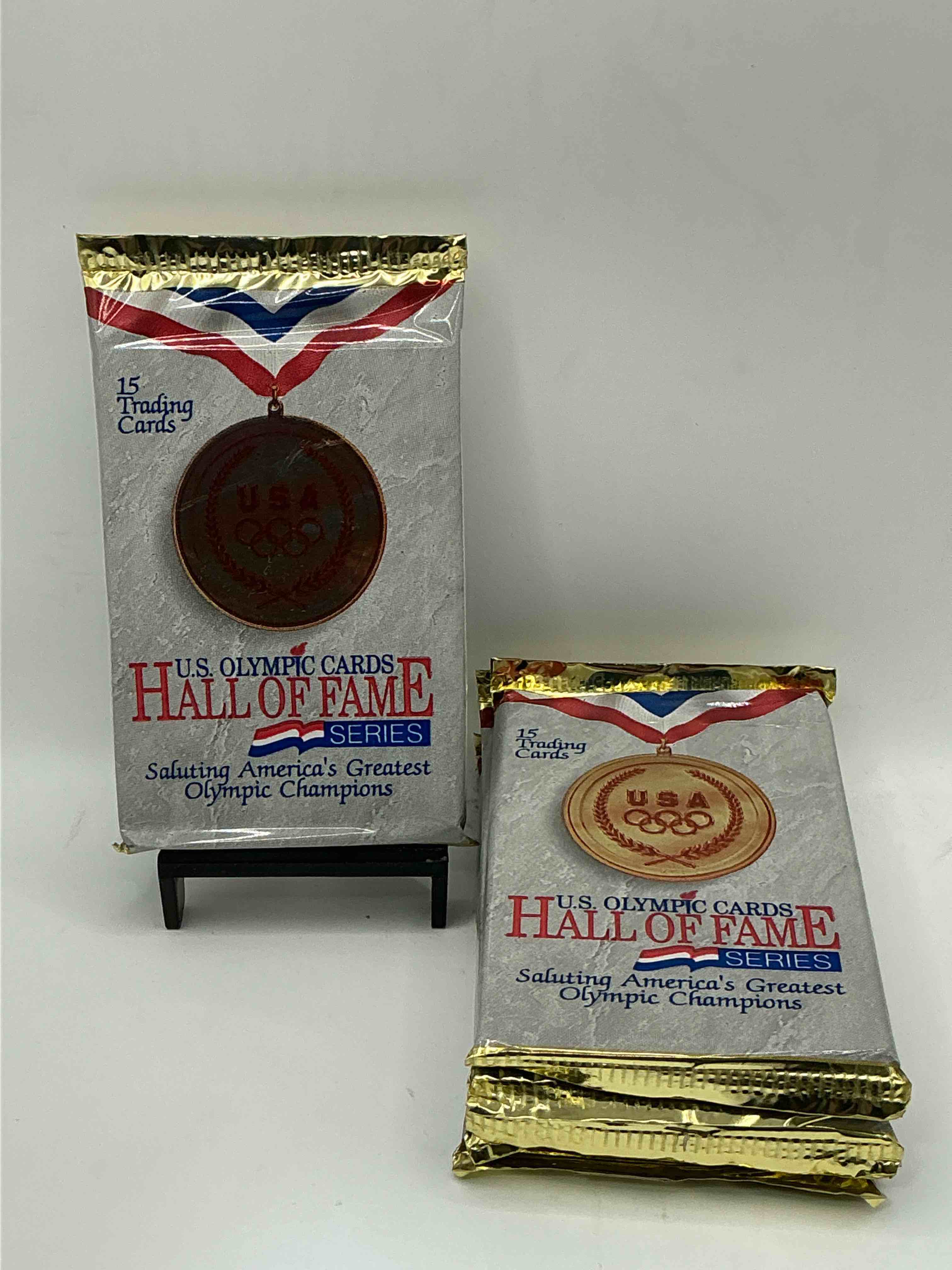 olympic insanity! us olympic hall of fame 1992 packs! direct from box! check out these rare us olympic packs!