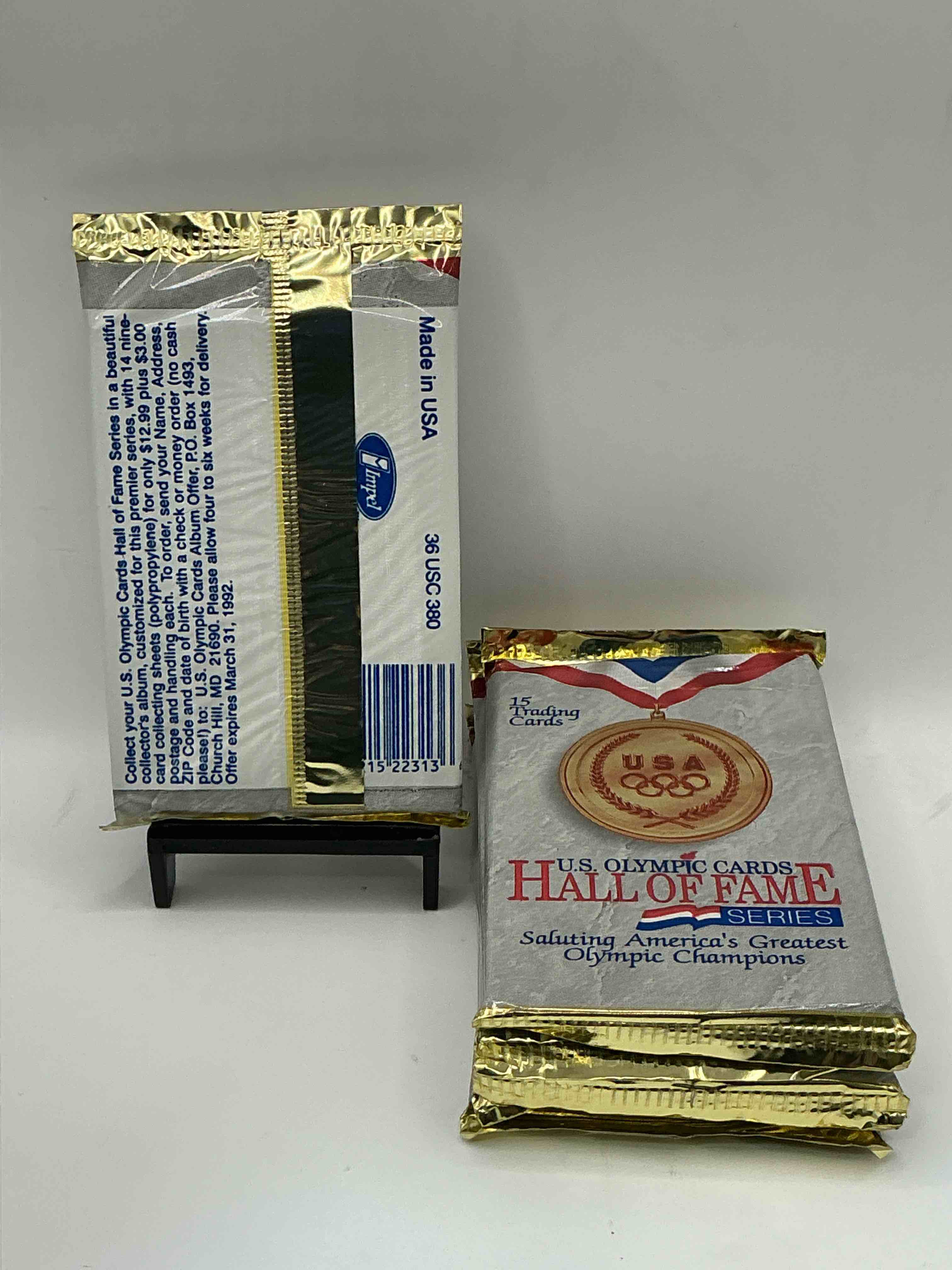 Condition photo showing New/Like New for olympic insanity! us olympic hall of fame 1992 packs! direct from box! check out these rare us olympic packs!