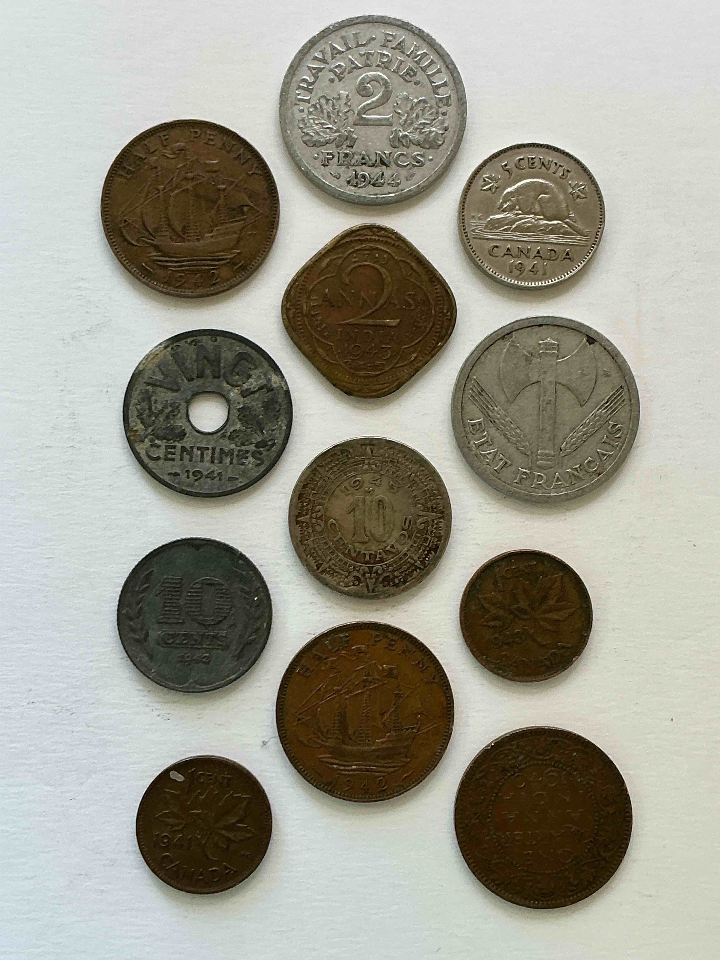 world war two buffs rejoice! up for auction is an awesome collection of world war ii era coins (1939-1945) from around the world! really hard to collect & find in one place! really cool pieces of history!