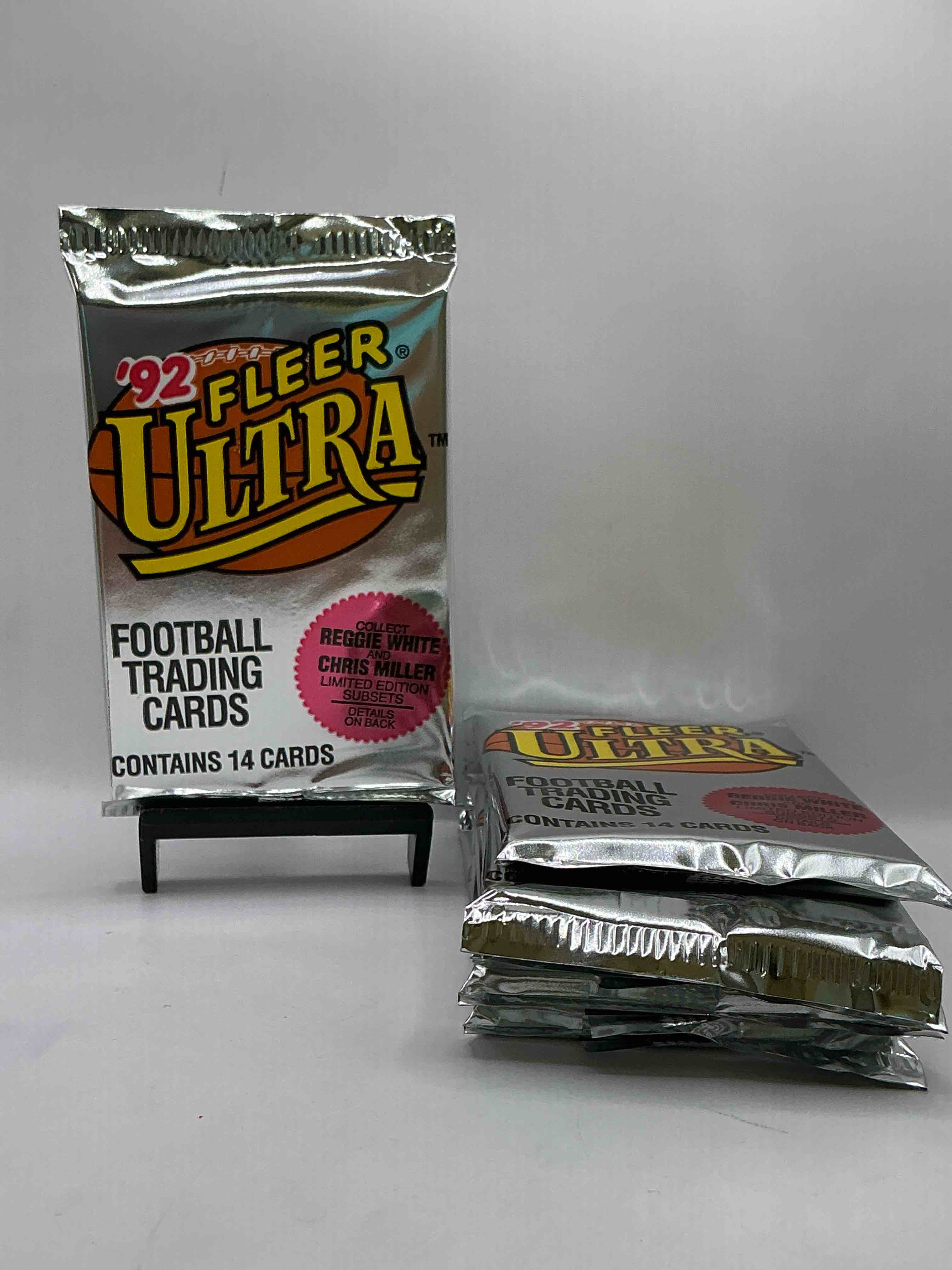 1992 fleer football unopened packs, straight from box! search for awesome cards from barry sanders, emmitt smith, brett favre & other 80's & early 90's stars! also, search for mark rypien performance highlights cards!