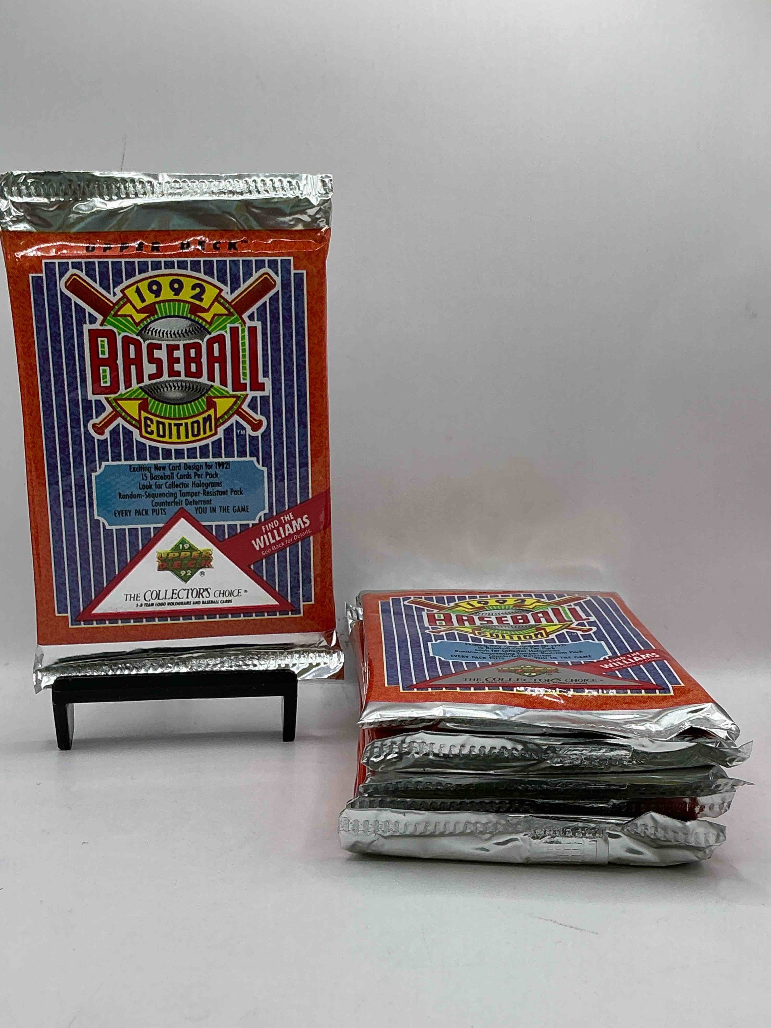 1992 upper deck baseball sealed sports & collectible card pack, direct from original sealed retail case! search for ultra rare & valuable ted williams & johnny bench signed insert cards as well as deion sanders, ken griffey jr., nolan ryan & so much more!