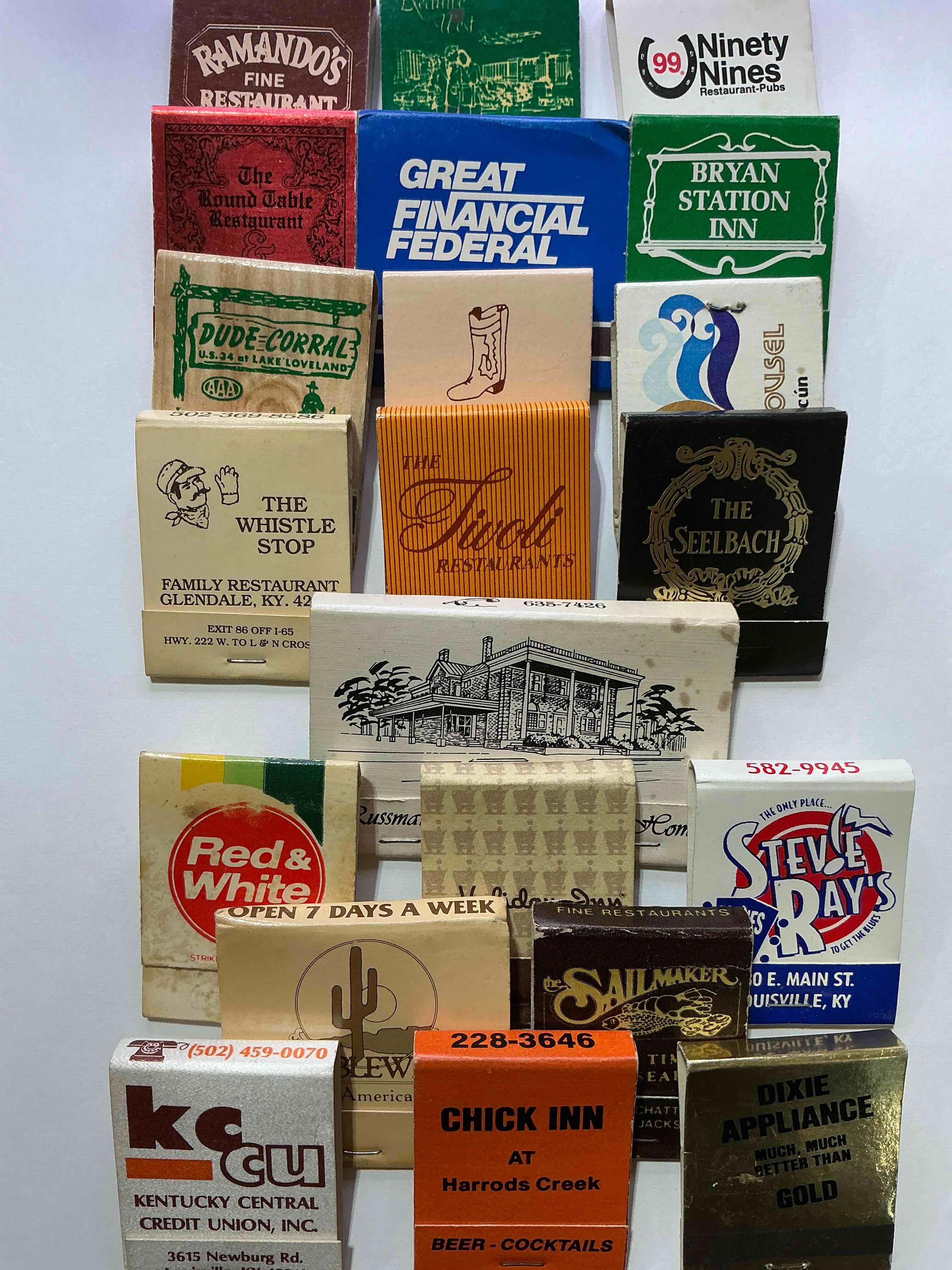 Condition photo showing Good Condition for vintage matchbooks!  a crazy hard to collect collection of matchbooks from all over, many from places that no longer exist!  collection spans decades & decades!  most books are complete with all matches!  one of a kind collection!  all original & impossible to find anywhere else!