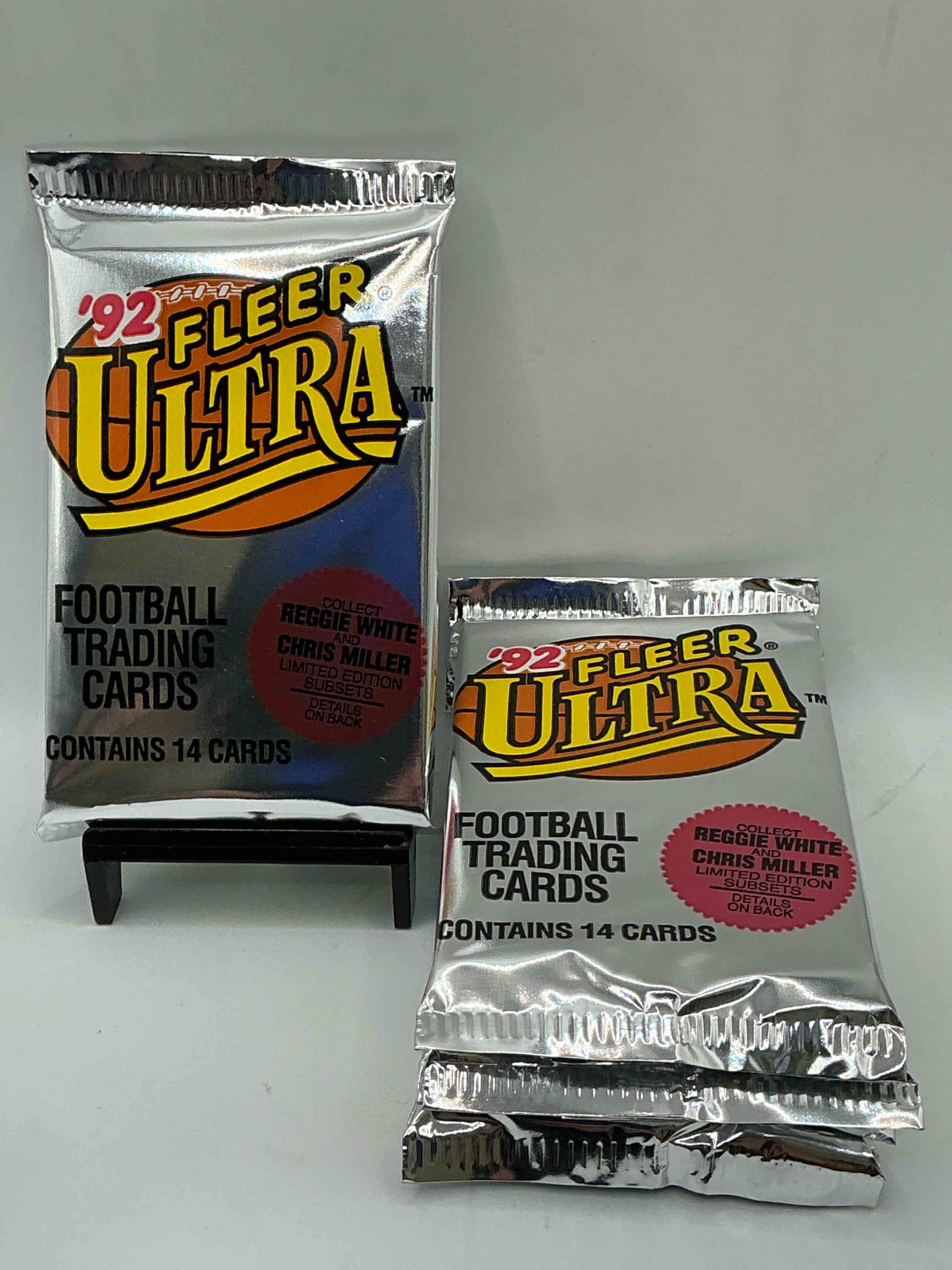 1992 fleer football unopened packs, straight from box! search for awesome cards from barry sanders, emmitt smith, brett favre & other 80's & early 90's stars! also, search for mark rypien performance highlights cards!