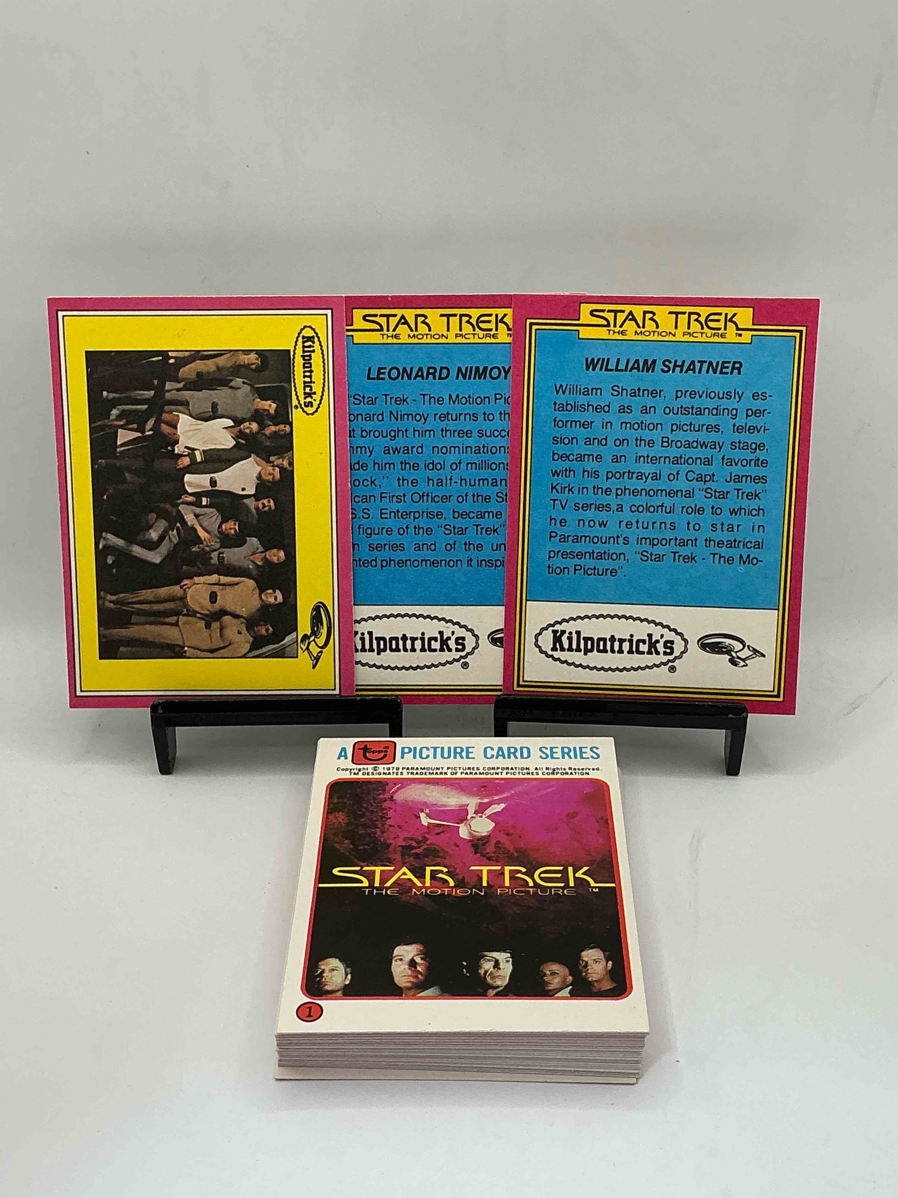 Condition photo showing New/Like New for 1979 pop culture treasure!  authentic, complete 1979 star trek 33 card trading card set in great condition!  super rare to find complete & in this nice of condition!  own a piece of star trek history nearly impossible to find!  