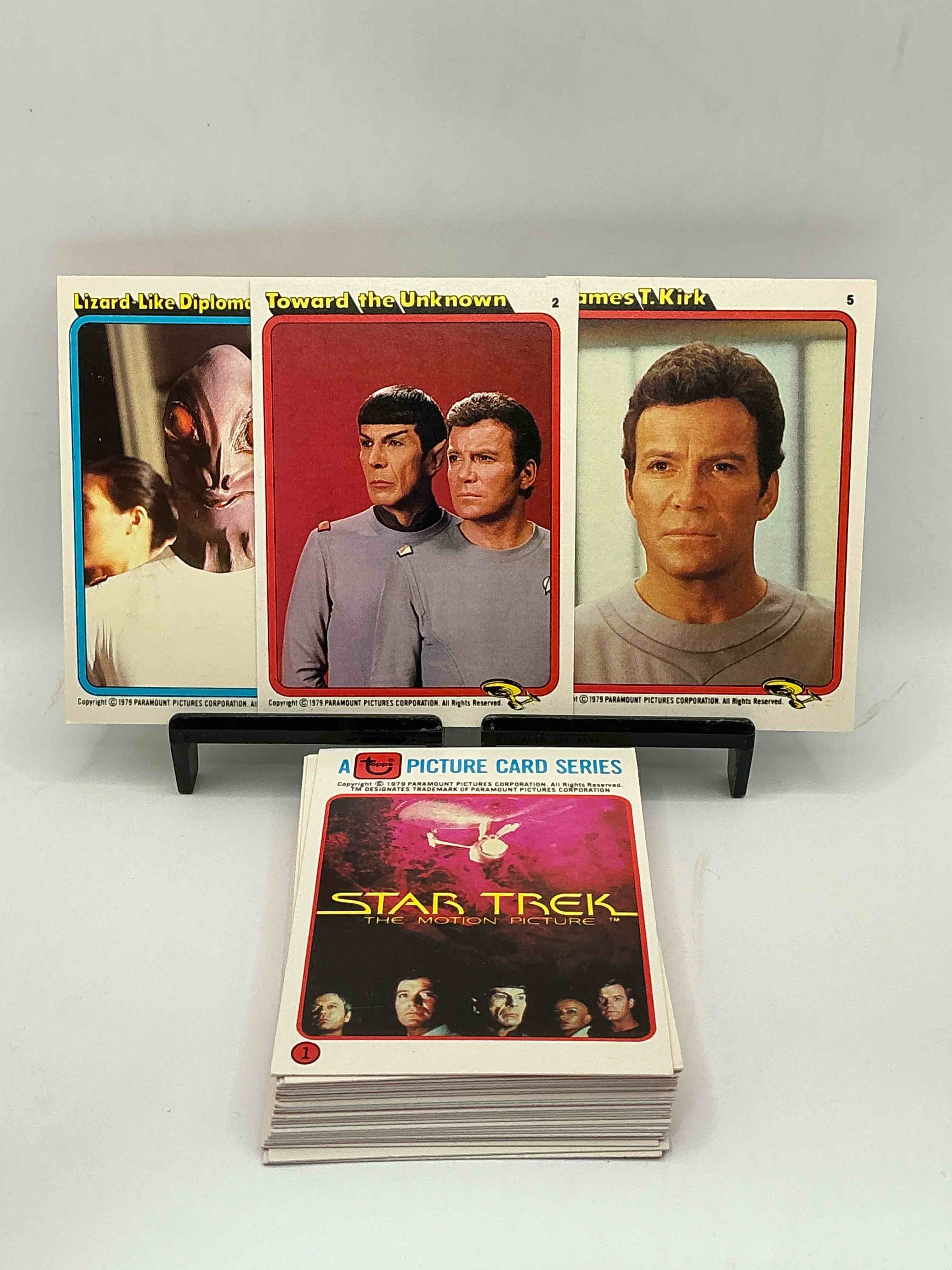 1979 pop culture treasure!  authentic, complete 1979 star trek 33 card trading card set in great condition!  super rare to find complete & in this nice of condition!  own a piece of star trek history nearly impossible to find!  