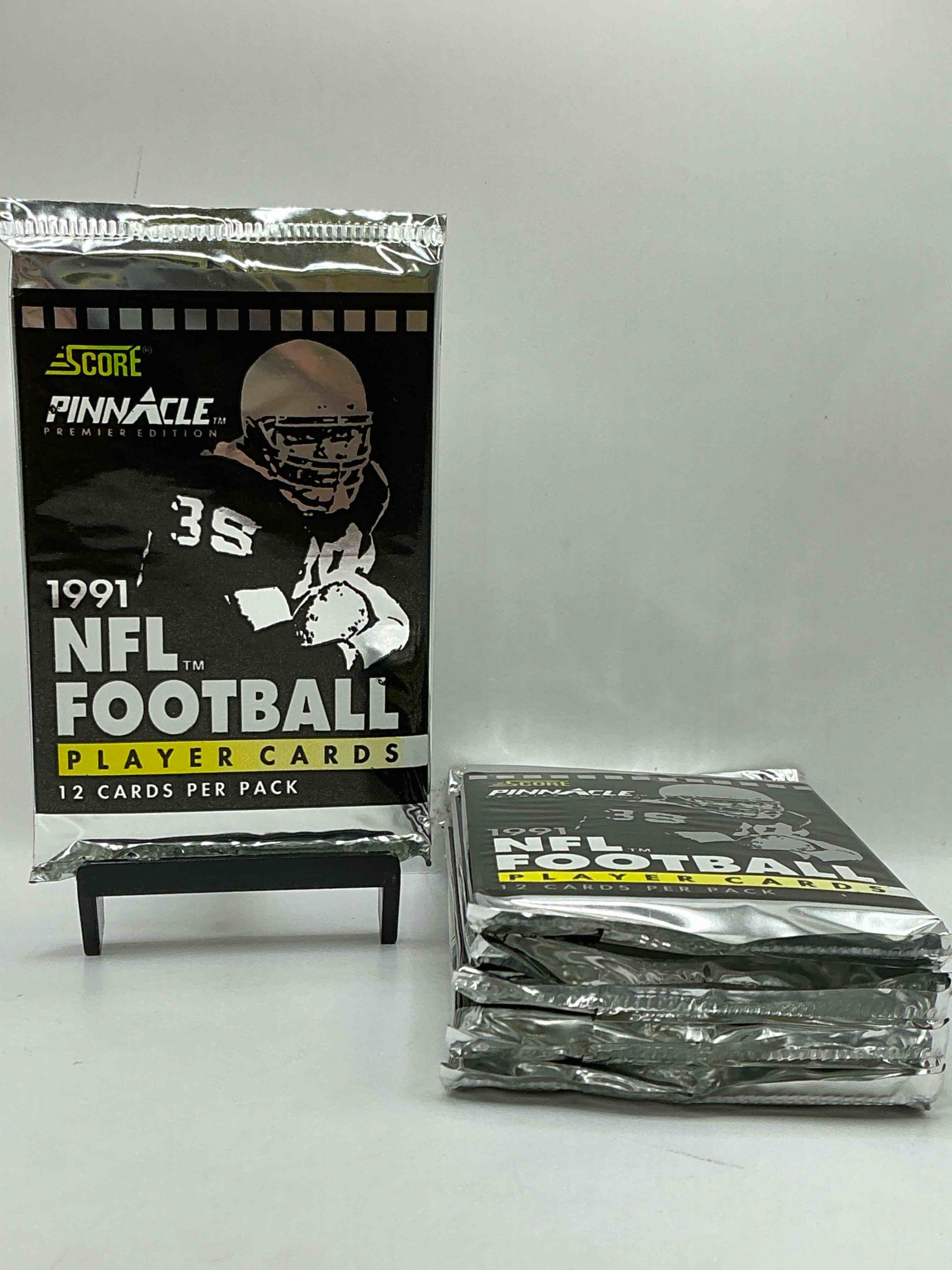 1991 pinnacle premier edition score unopened sports card packs direct from original box! search for valuable emmitt smith cards & other stars!