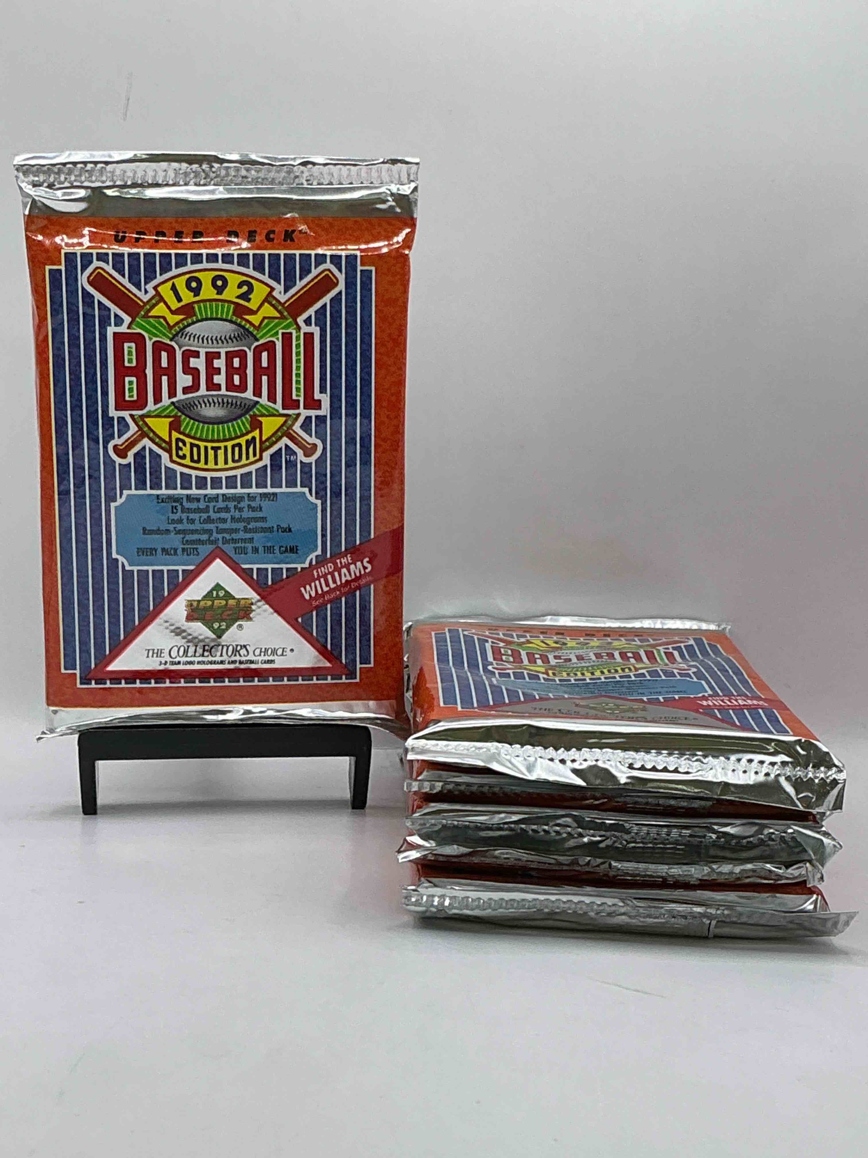 1992 upper deck baseball sealed sports & collectible card pack, direct from original sealed retail case! search for ultra rare & valuable ted williams & johnny bench signed insert cards as well as deion sanders, ken griffey jr., nolan ryan & so much more!