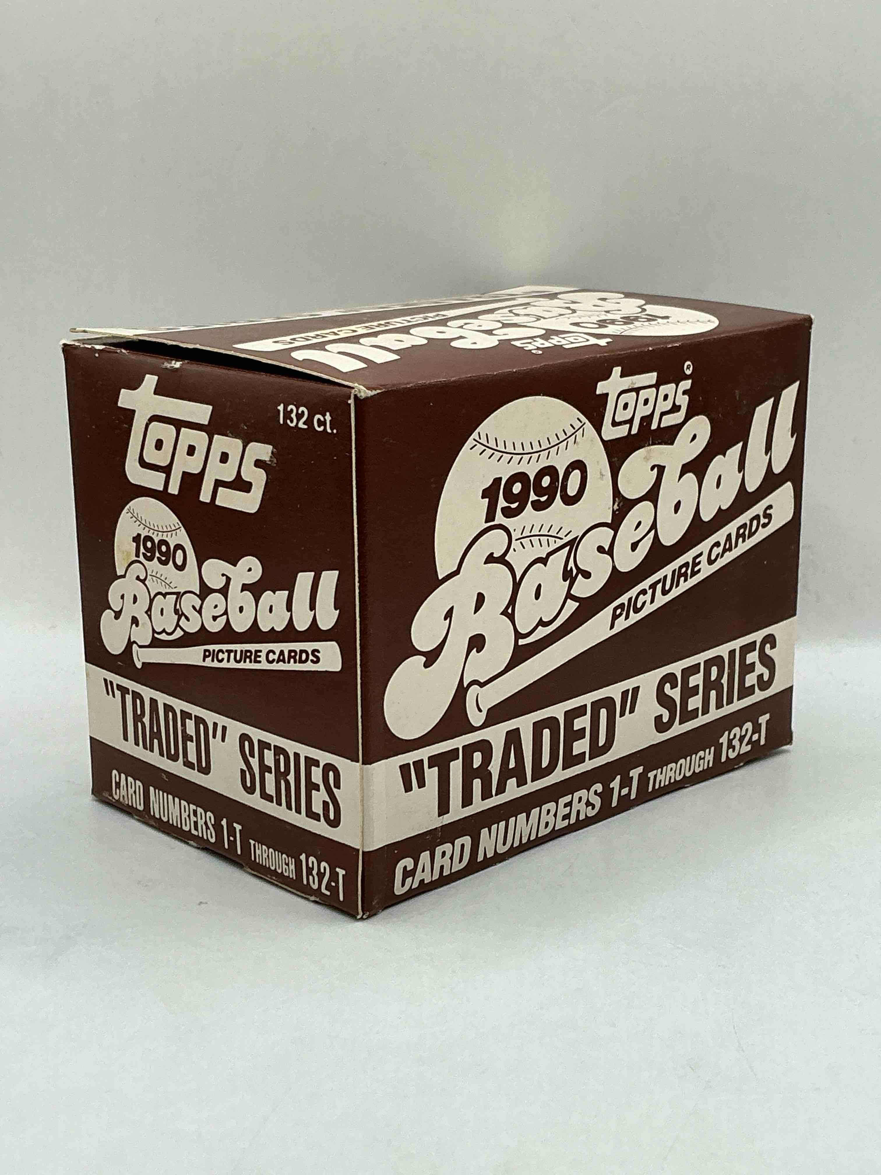 1990 topps traded 132 card set! baseball bonanza! rare topps traded baseball set from 1990, look for legends & rookies!